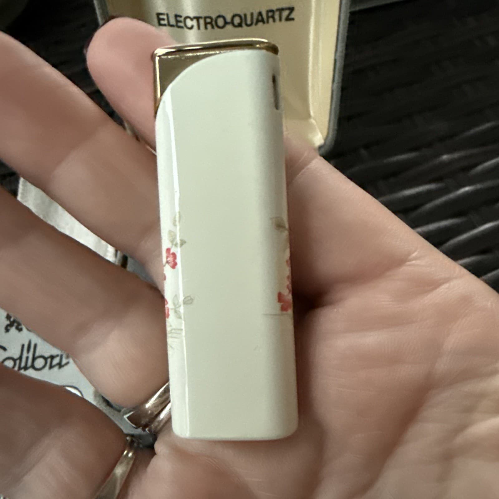 Rare Vintage Colibri Lighter Enameled Peacock With Case 3