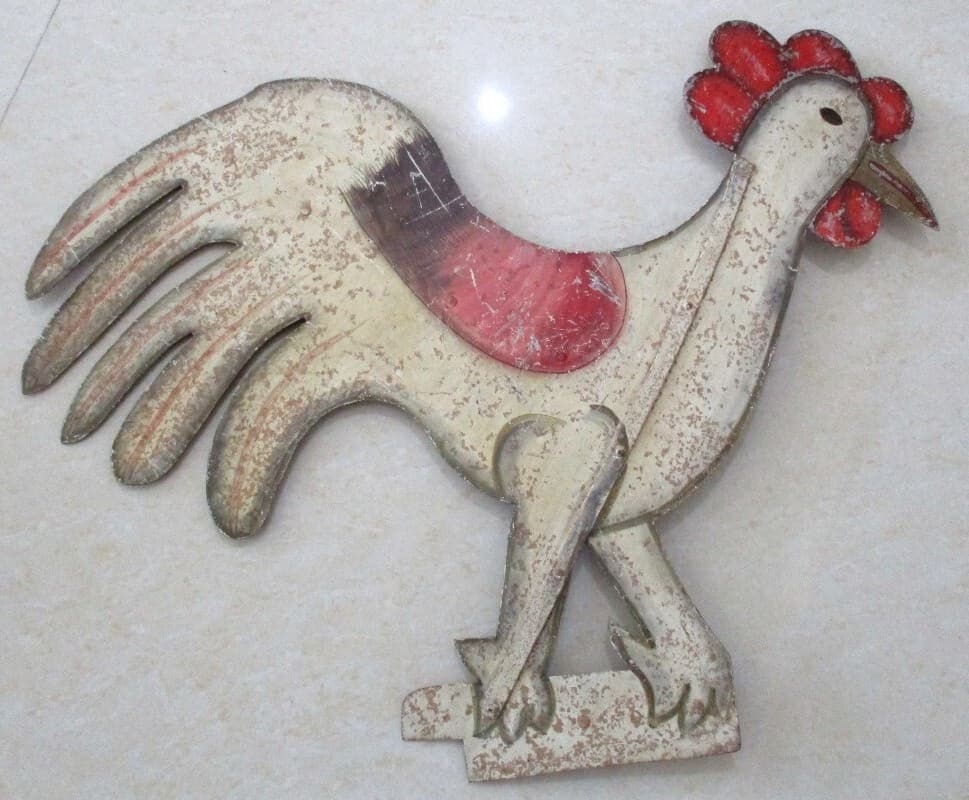 ANTIQUE OLD ROOSTER WEATHER VANE HUGE WEATHERVANE 25.25 INCH 2