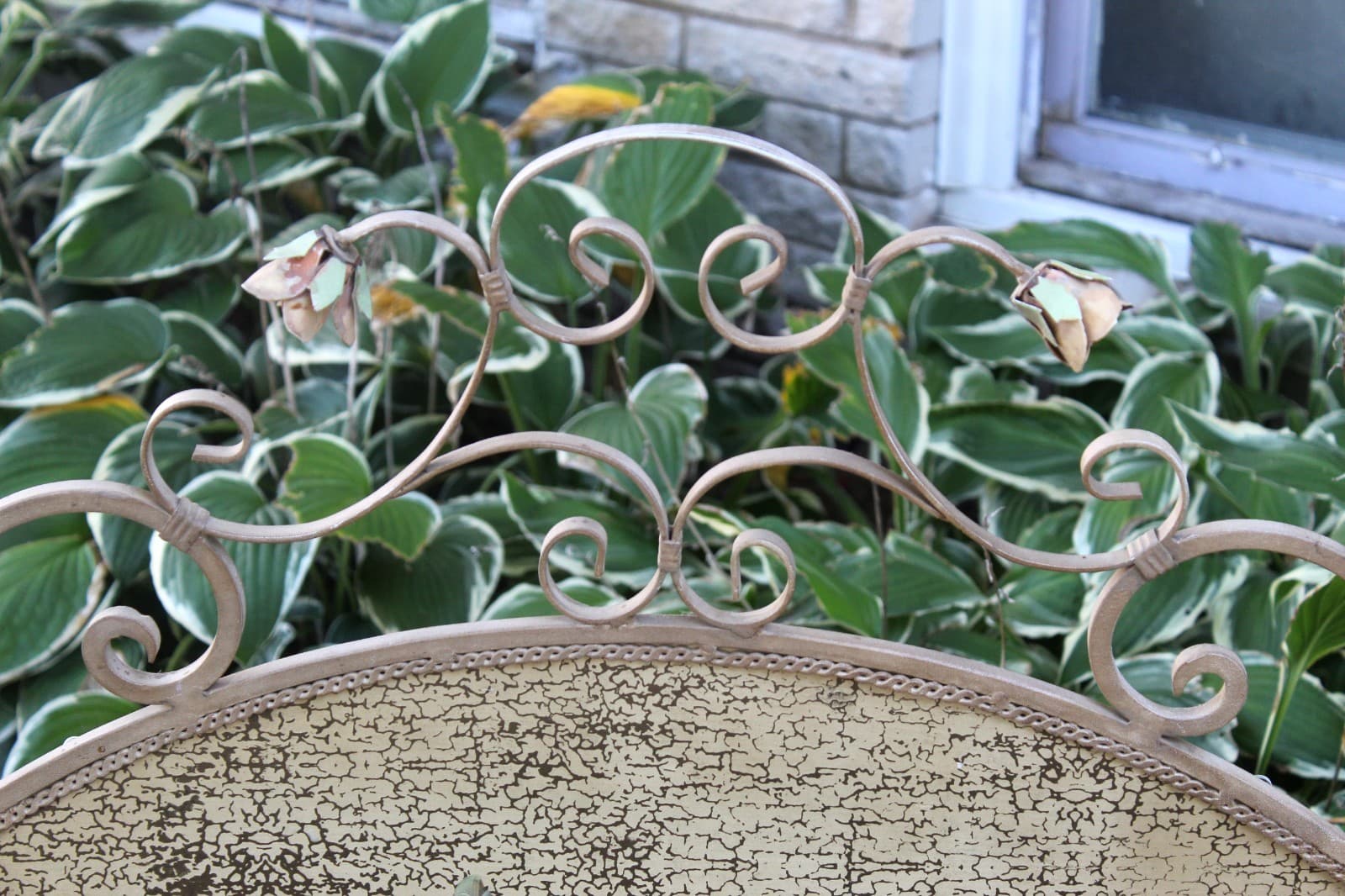 Fireplace Screen Vintage GUC 3-Panel Floral Hand-Painted Metal 48" W x 33 1/2" T 3