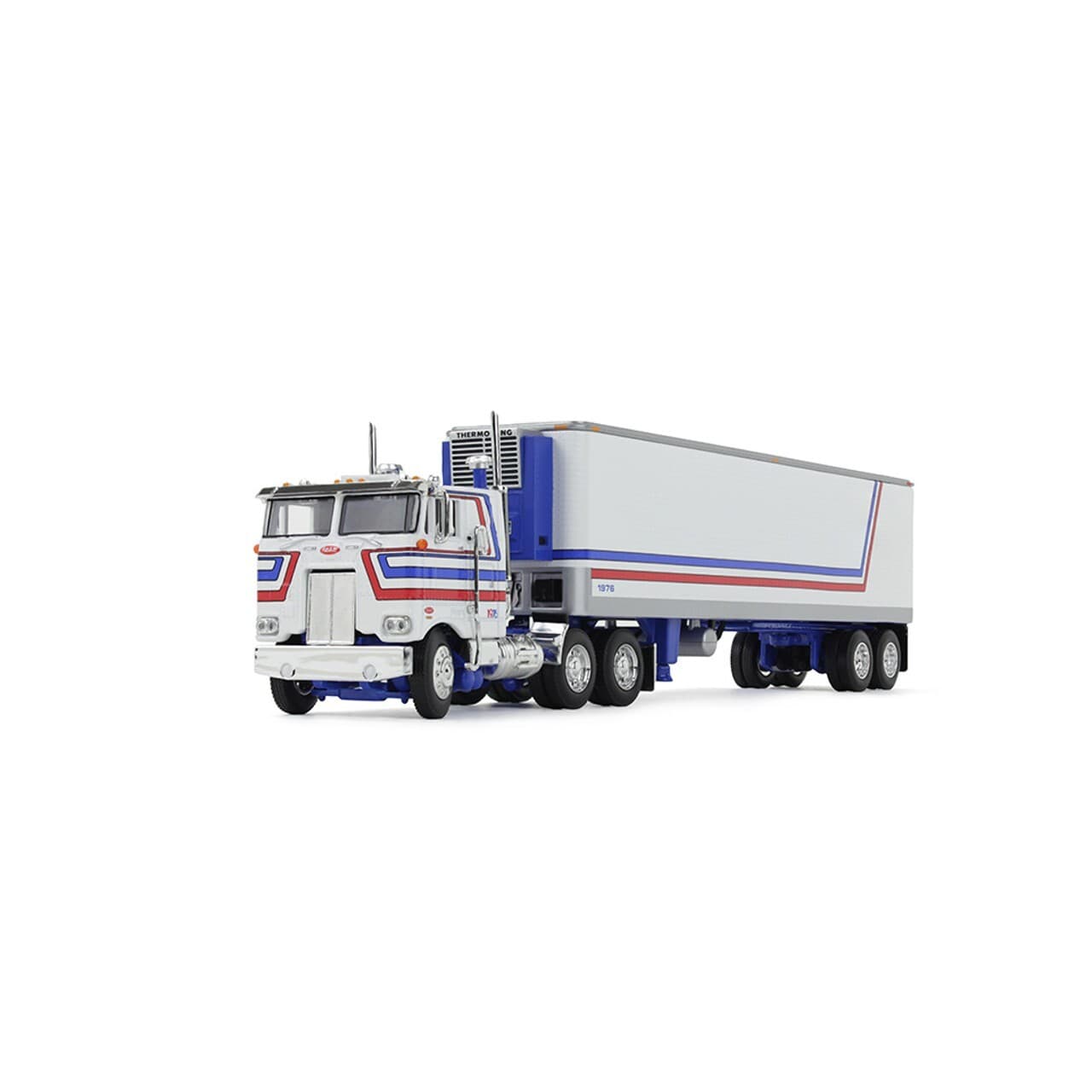 1:64 DCP *BICENTENNIAL PATRIOT* Peterbilt 352 COE & 359 Flattop *SEMI SET* NIB! 6