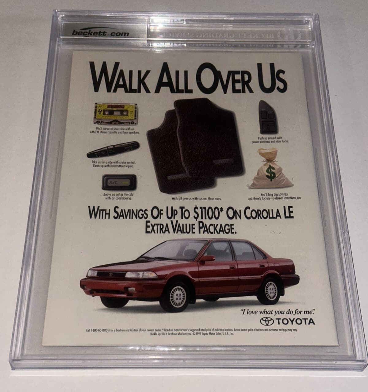 President BILL CLINTON Signed NEWSWEEK Magazine Beckett Encapsulated BAS 4