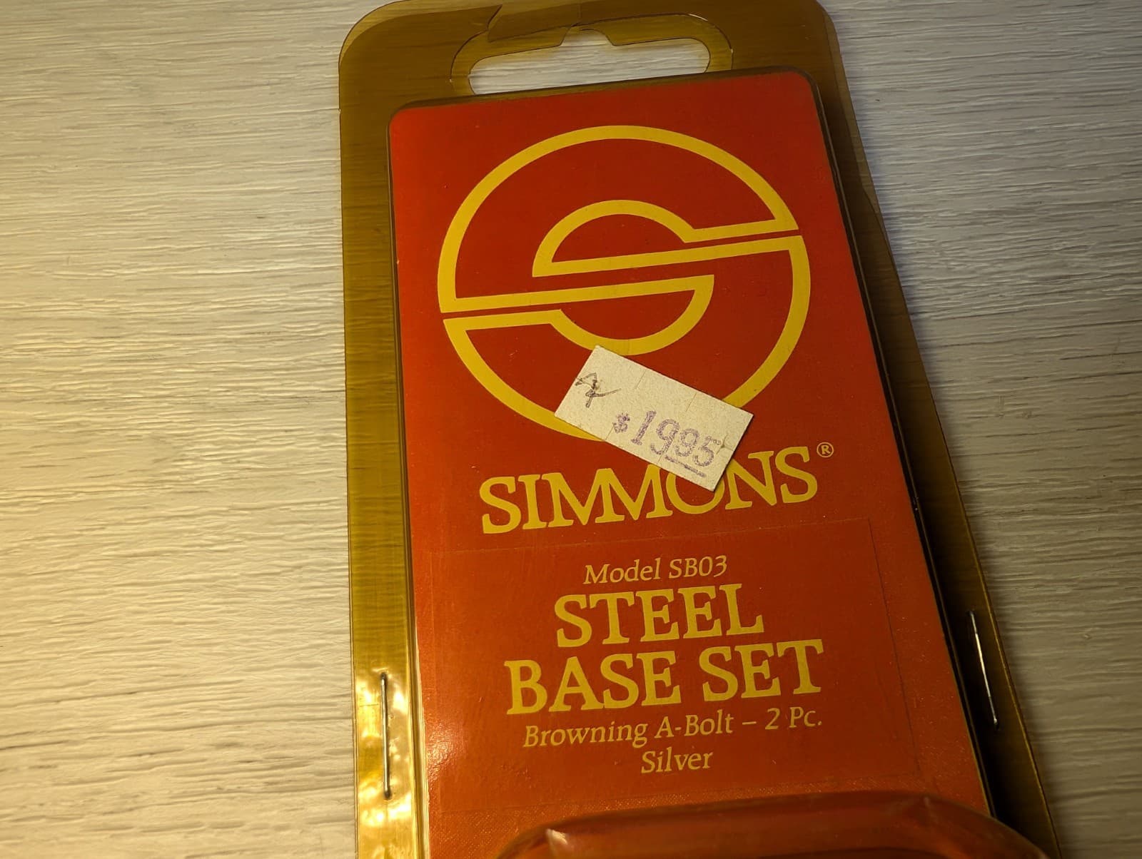 Simmons 2pc Steel Base Set SB03 Browning A - Bolt Silver Rifle Scope Rings Mount 3