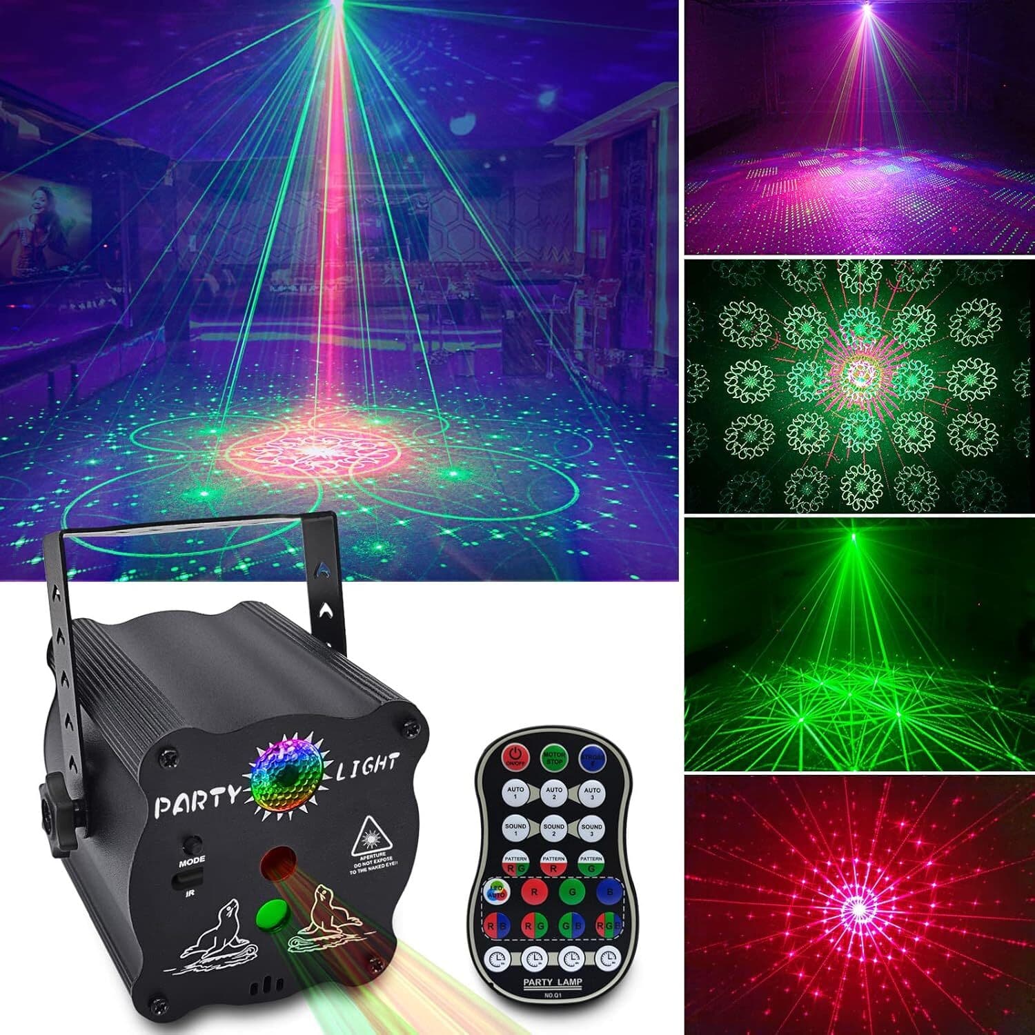 LED Disco Lights Party Laser Stage Light Strobe DJ KTV Show Lighting Dance Lamp