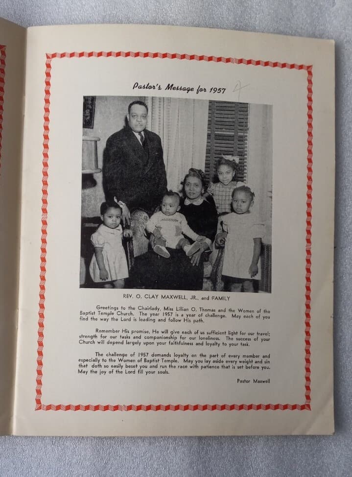 20th Annual Womans Day Celebration Program 1957 Baptist Temple New York City  3