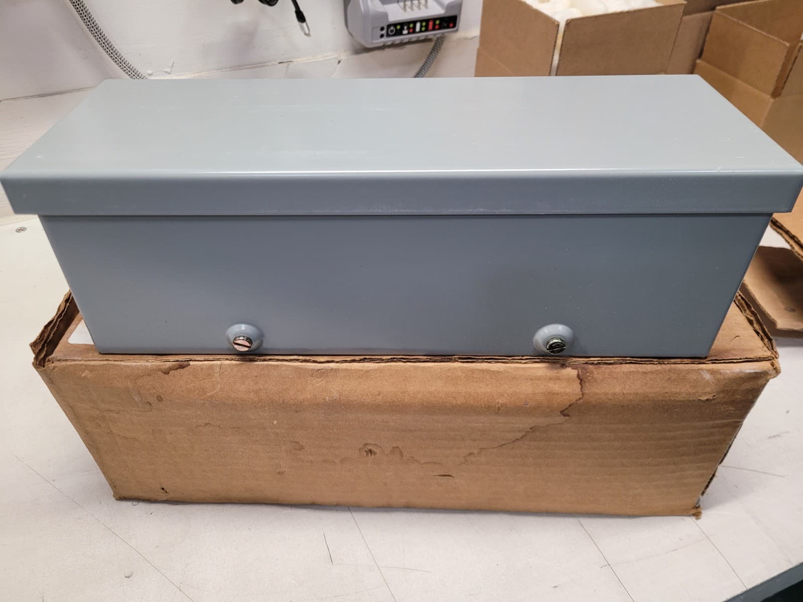 Hoffman A4412RT Wiring Trough 4" x 4" x 12" Gray Enclosure 4