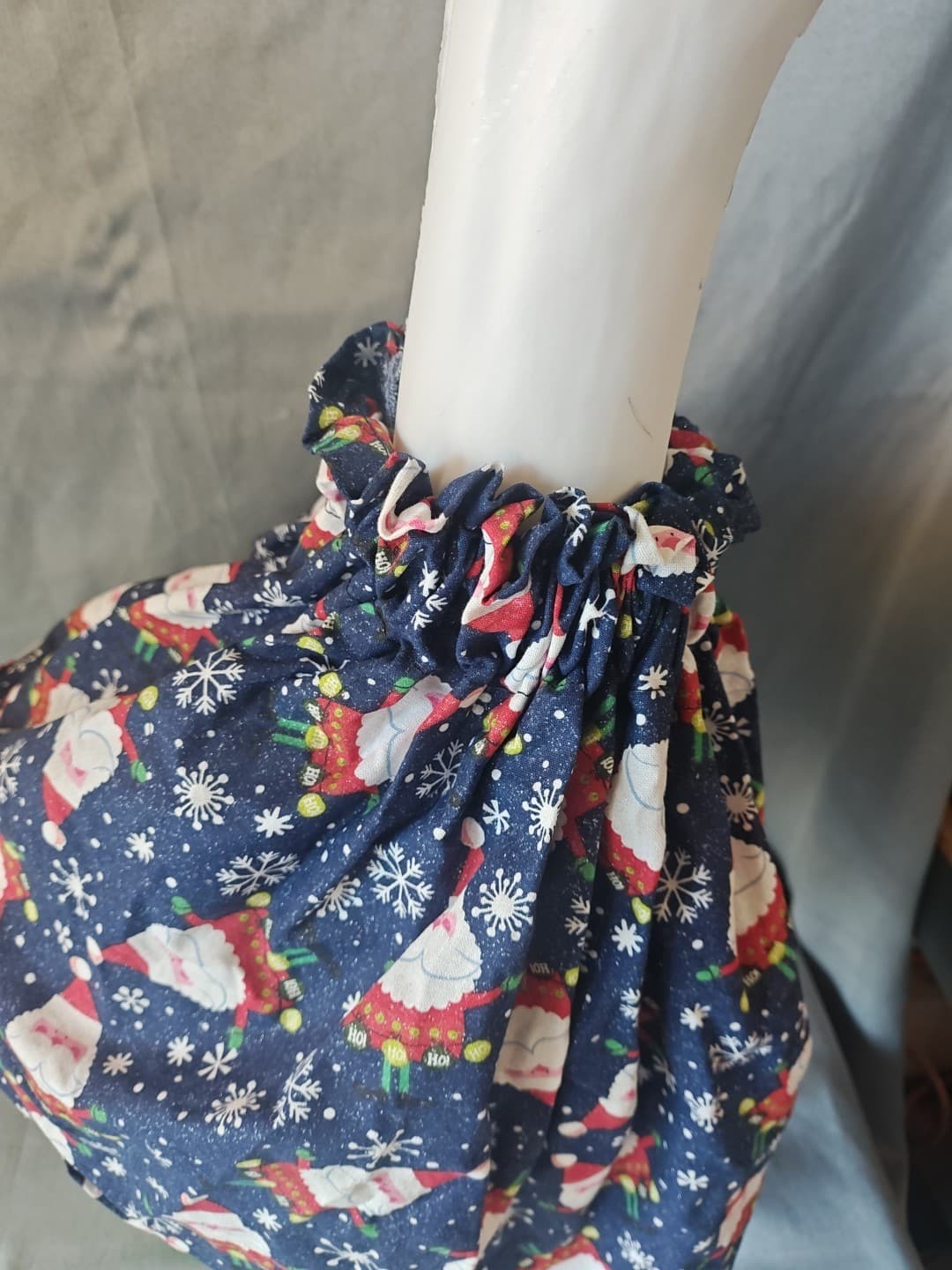 Garden Goose Dress And Bonnet - Santa And Snowflakes Worn Once  3