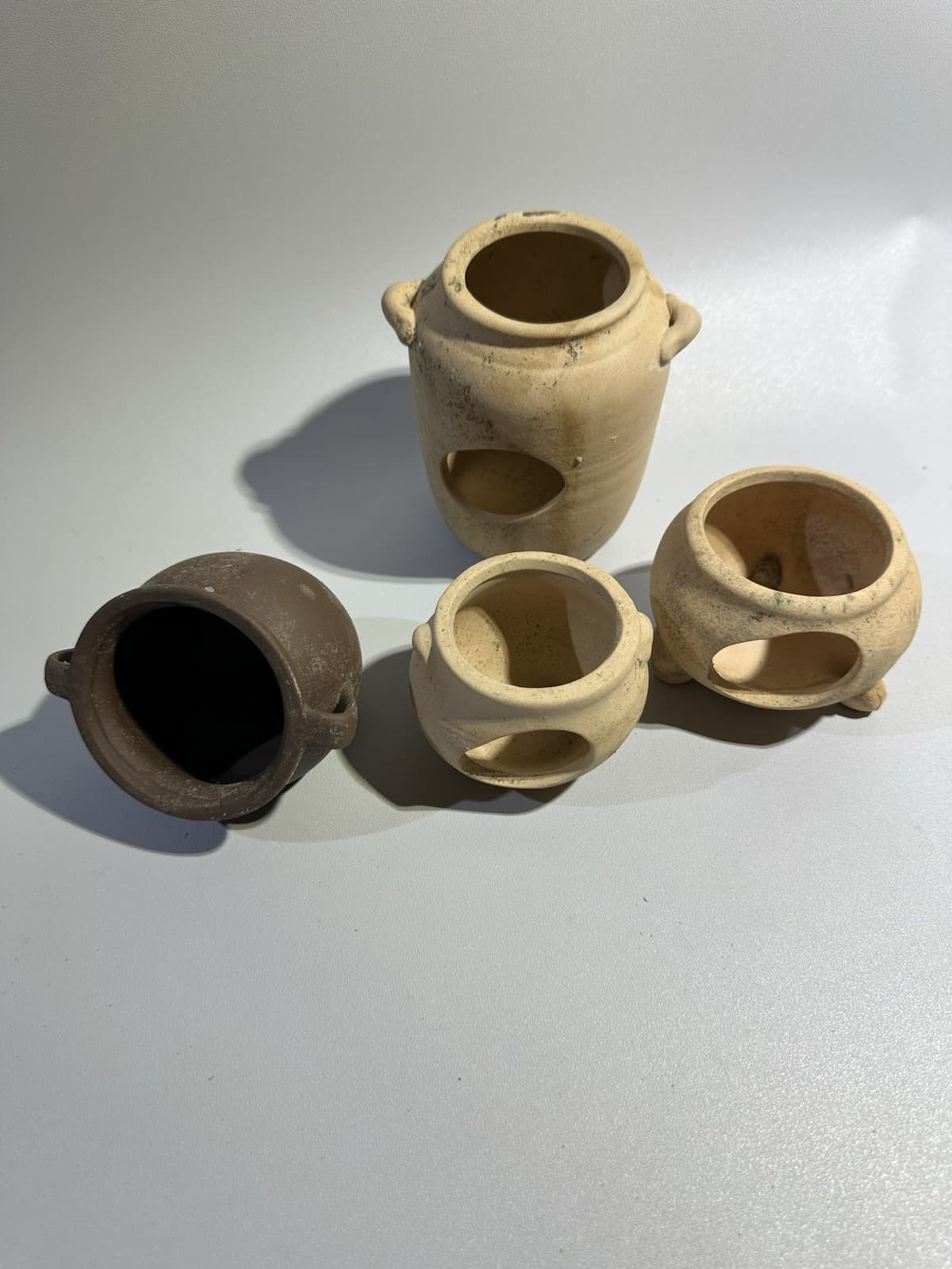 Ceramic Pot Aquarium Caves And Decor Planter Fish Hide 3