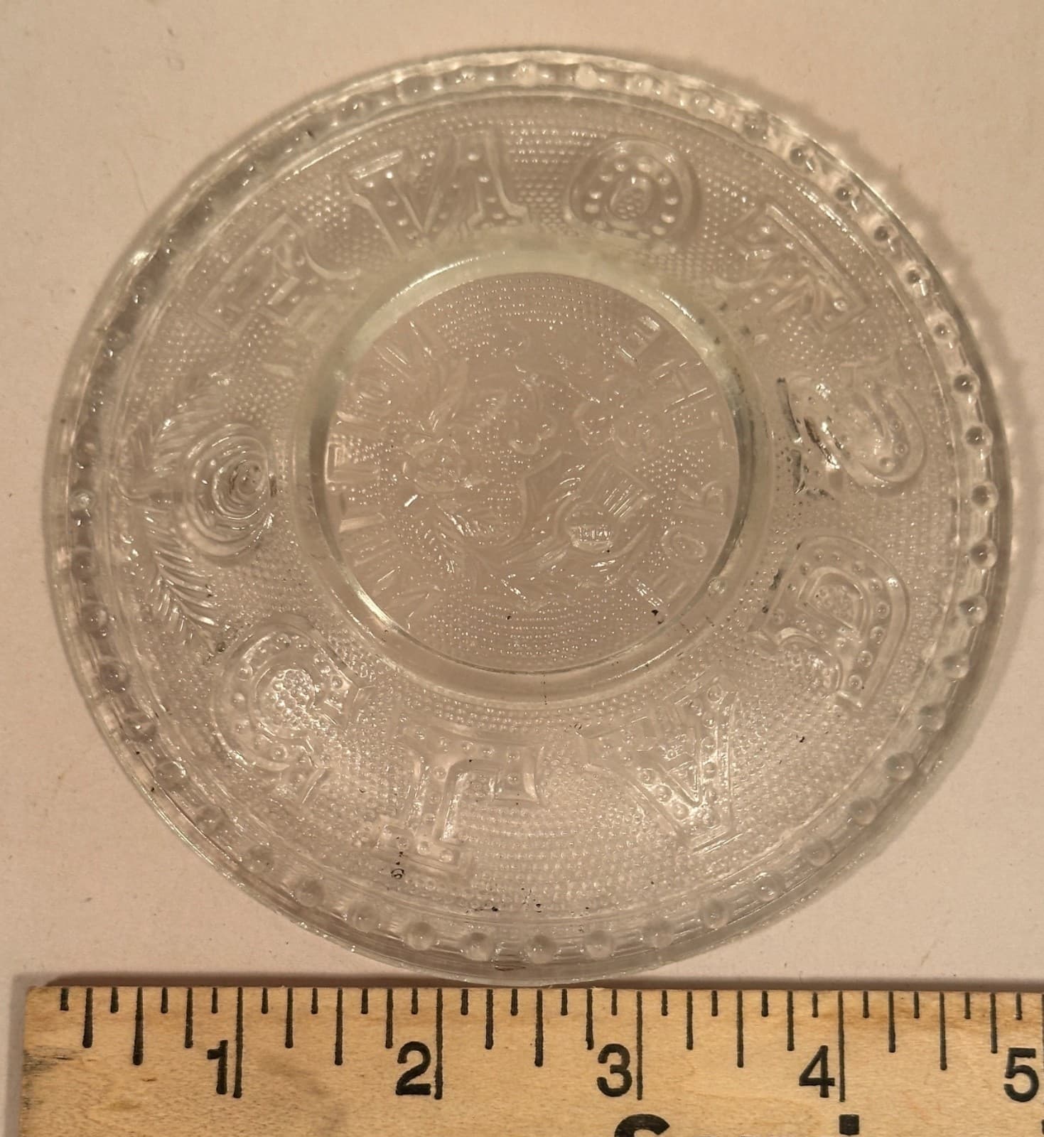 Gladstone For The Million, 1860s Pressed Glass Pitcher & Saucer (J) British PM 3