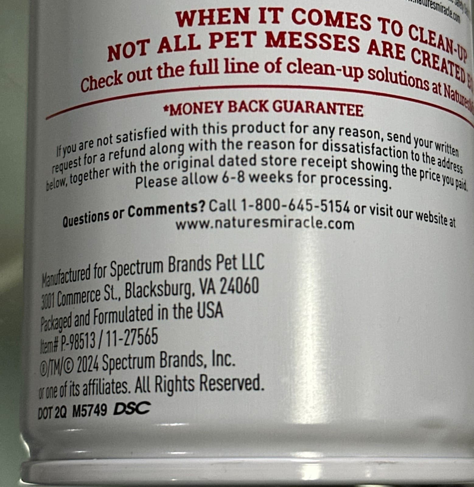 2-Pk NATURE'S MIRACLE DOG CAT Multi-Mess STAIN ODOR REMOVER Deep Foaming Action 4