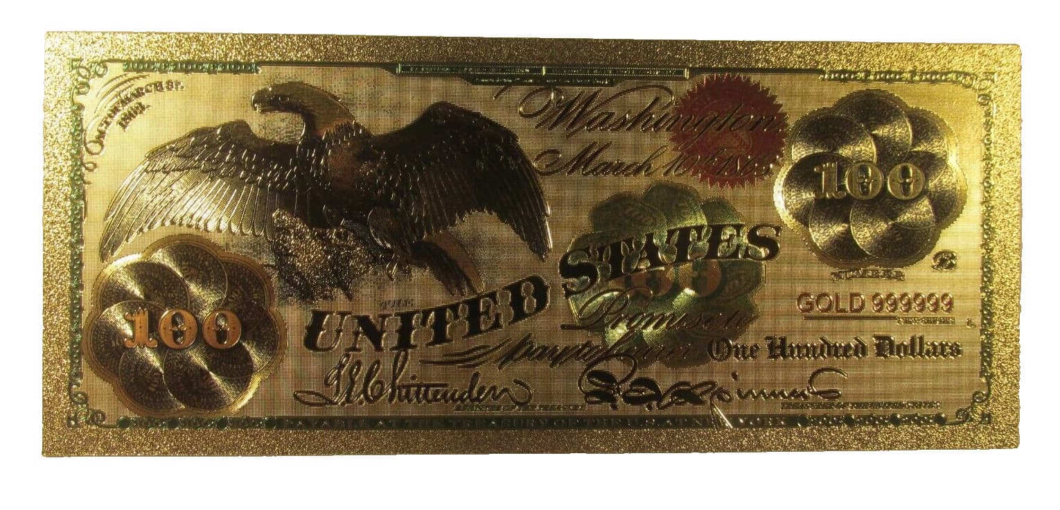 SERIES 1862 $100 HUNDRED DOLLAR BILL Reproduction Old Currency SALE PRICED!