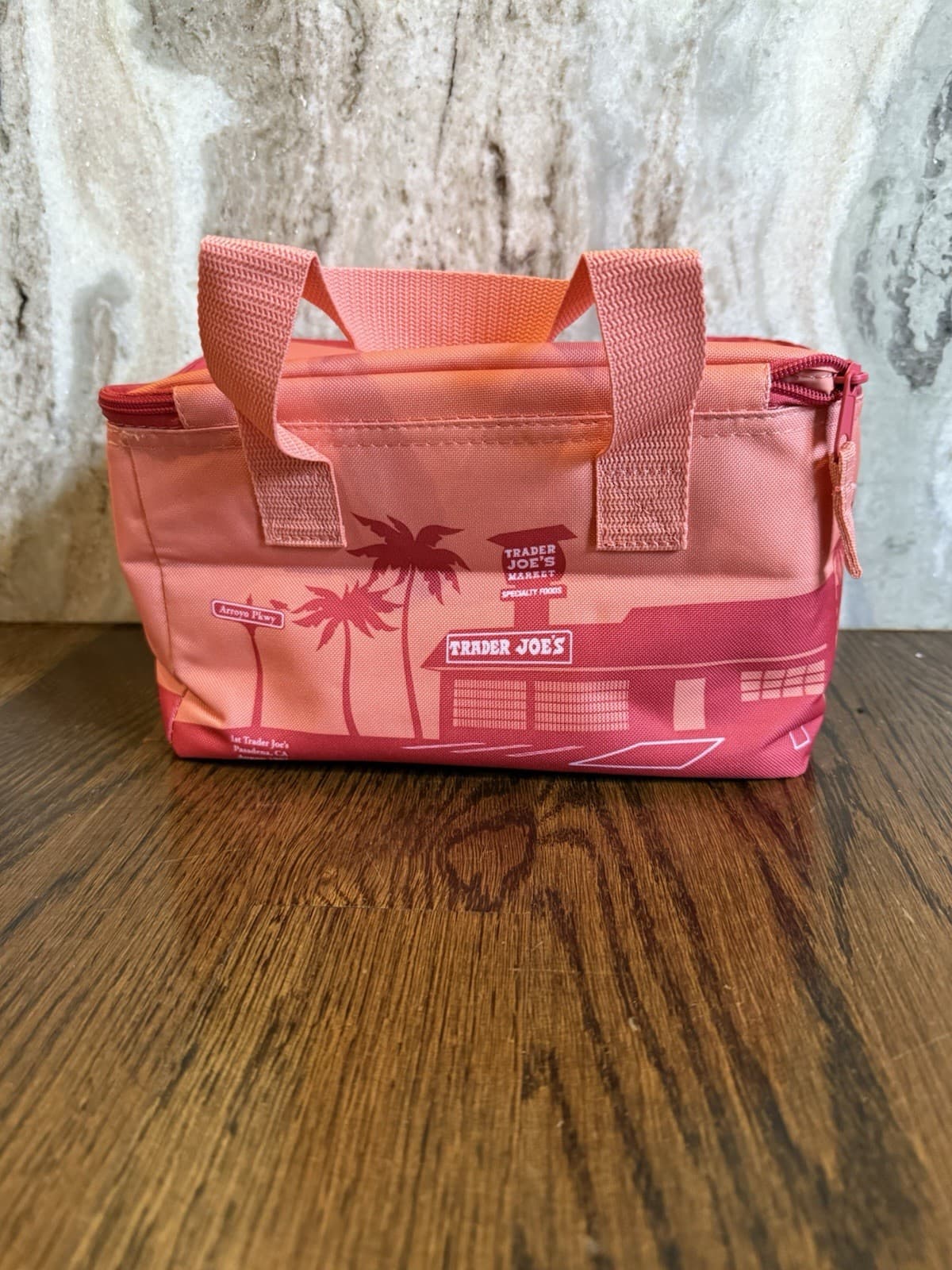 Trader Joe's Bag PEACH Mini Insulated Tote Bag NEW Quick Free Shipping 3