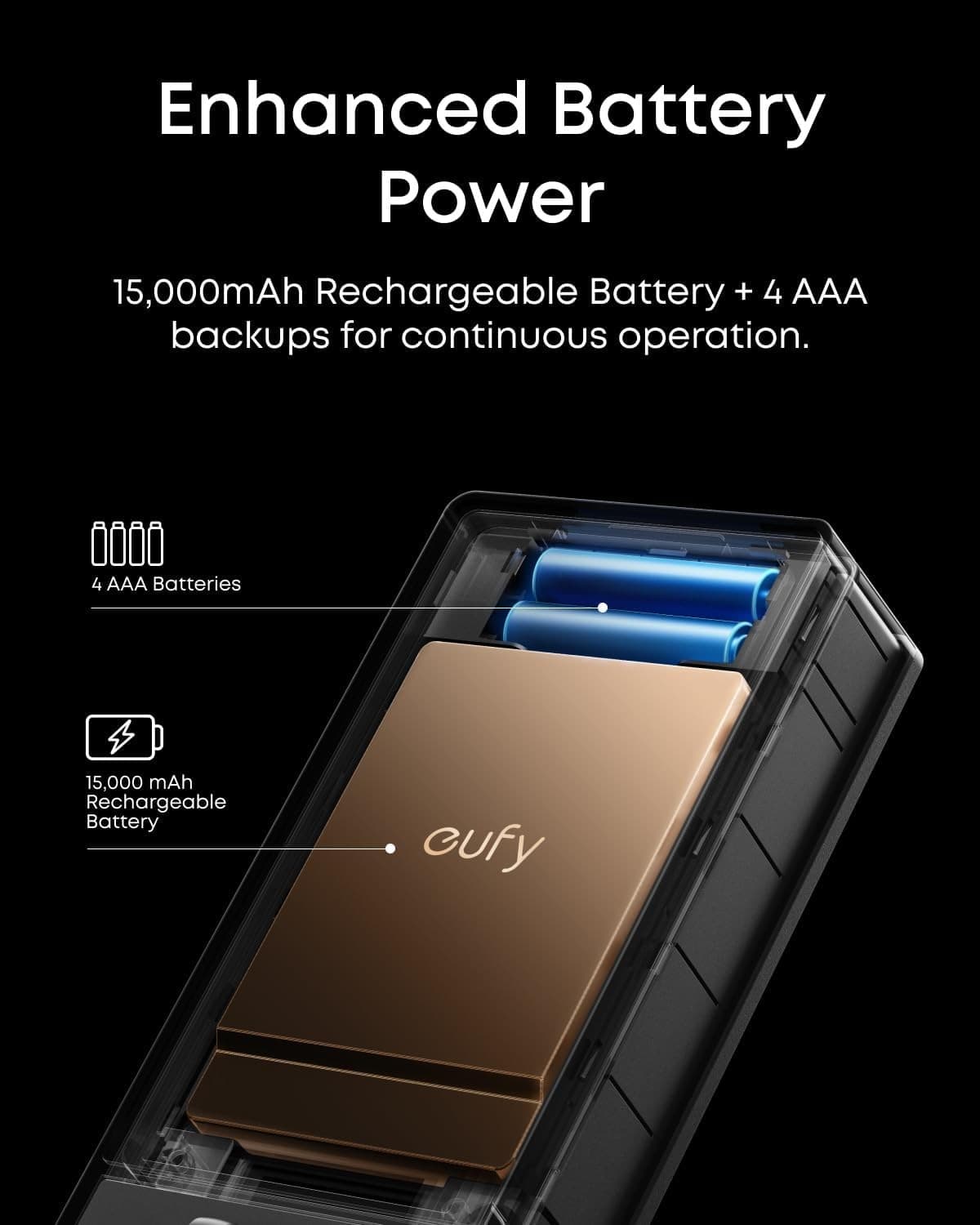 eufy FamiLock S3 Max Smart Lock Palm Vein Recognition Deadbolt Doorbell 2K Cam 5