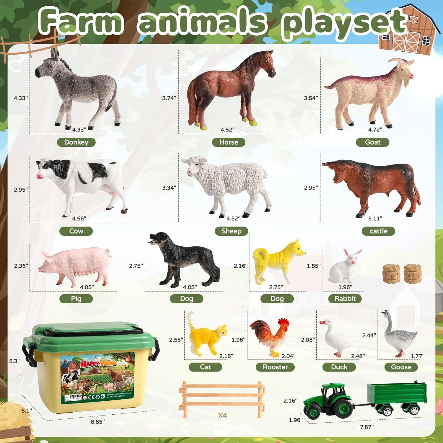 Farm Animal Toys for Toddlers,23 PCS with Realistic Animal...  4