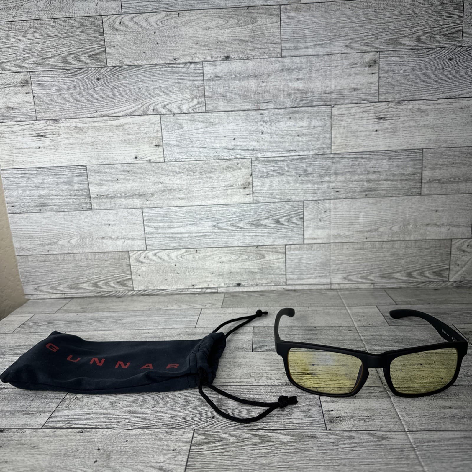 Gunnar Enigma Onyx Frame Gaming And Computer Glasses Amber Lens 58-18-135