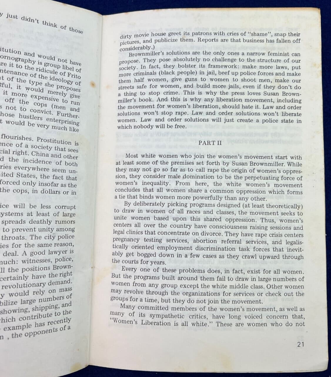 African American Answer to Susan Brownmiller Against Our Will Vntg Feminist Book 4