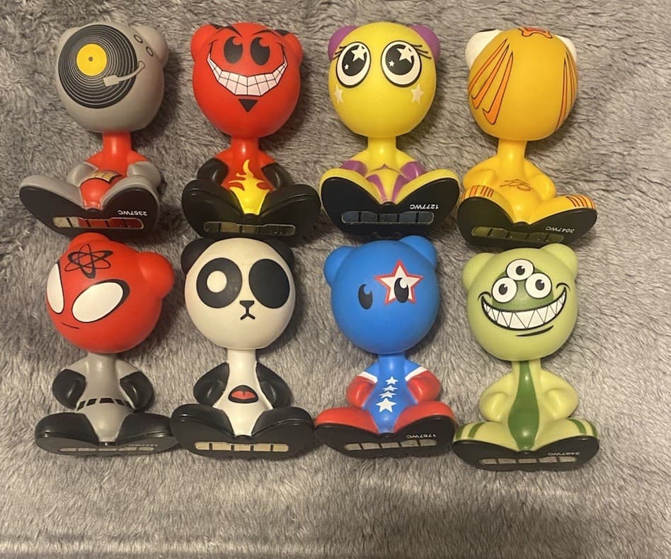 U.B. Funkeys Figure Lot Of 9 W/ Base CD & Manual Red Deuce Scratch Xener Rare 2