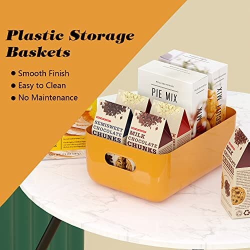 OWill 7 PCS Plastic Storage Bins and Baskets for Efficient Home 7Pcs Medium 4