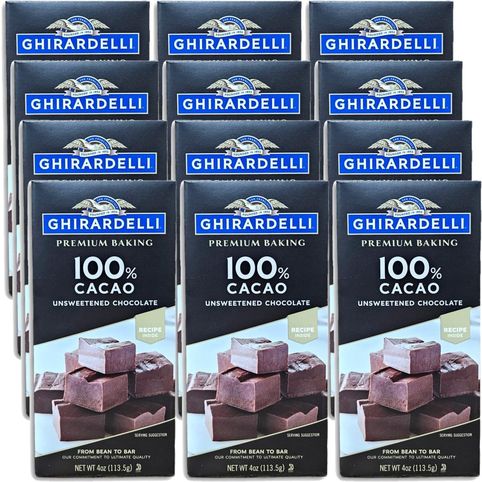 Premium Baking 100% Cacao Unsweetened Chocolate Bar Value Pack, 4 Oz | 12 Bars 2