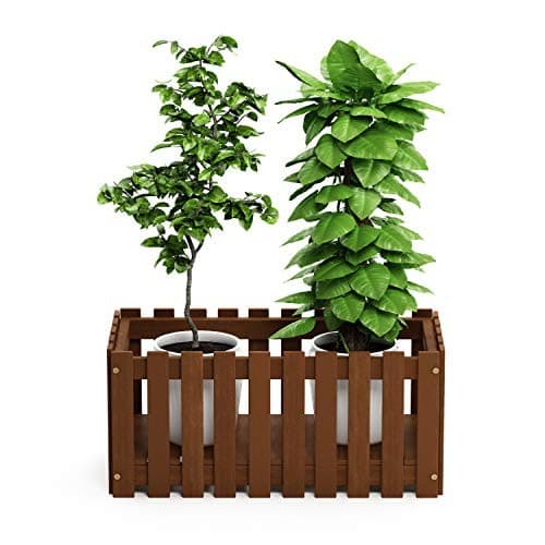  FG18453 Tioman Hardwood Patio Furniture Outdoor Slat Style Flower Planter  4