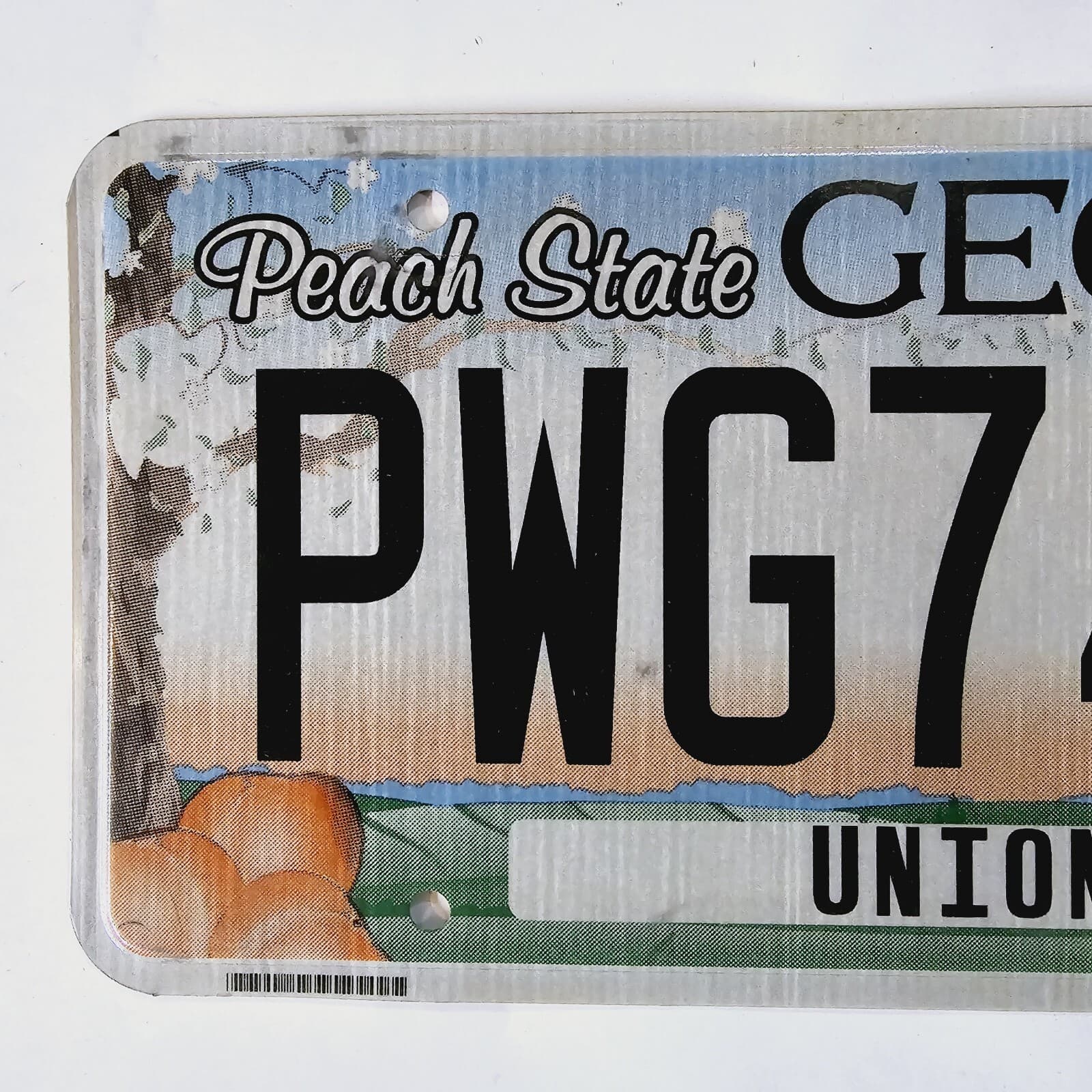 2020 GEORGIA PEACH LICENSE PLATE 🔥FREE📬🔥 PWG7489 ~ UNION COUNTY GRAPHIC TAG 3