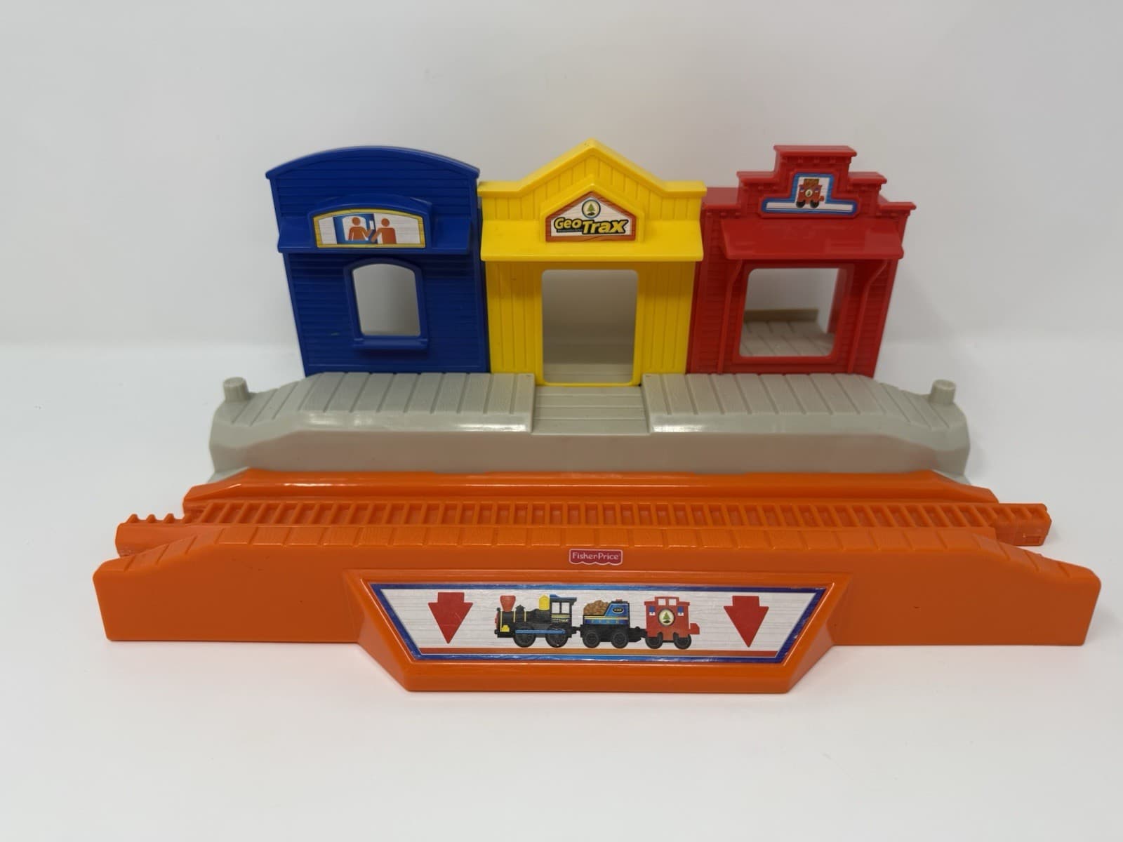 Fisher Price GeoTrax Timbertown Railway Push Along Train Set Incomplete (Read) 2