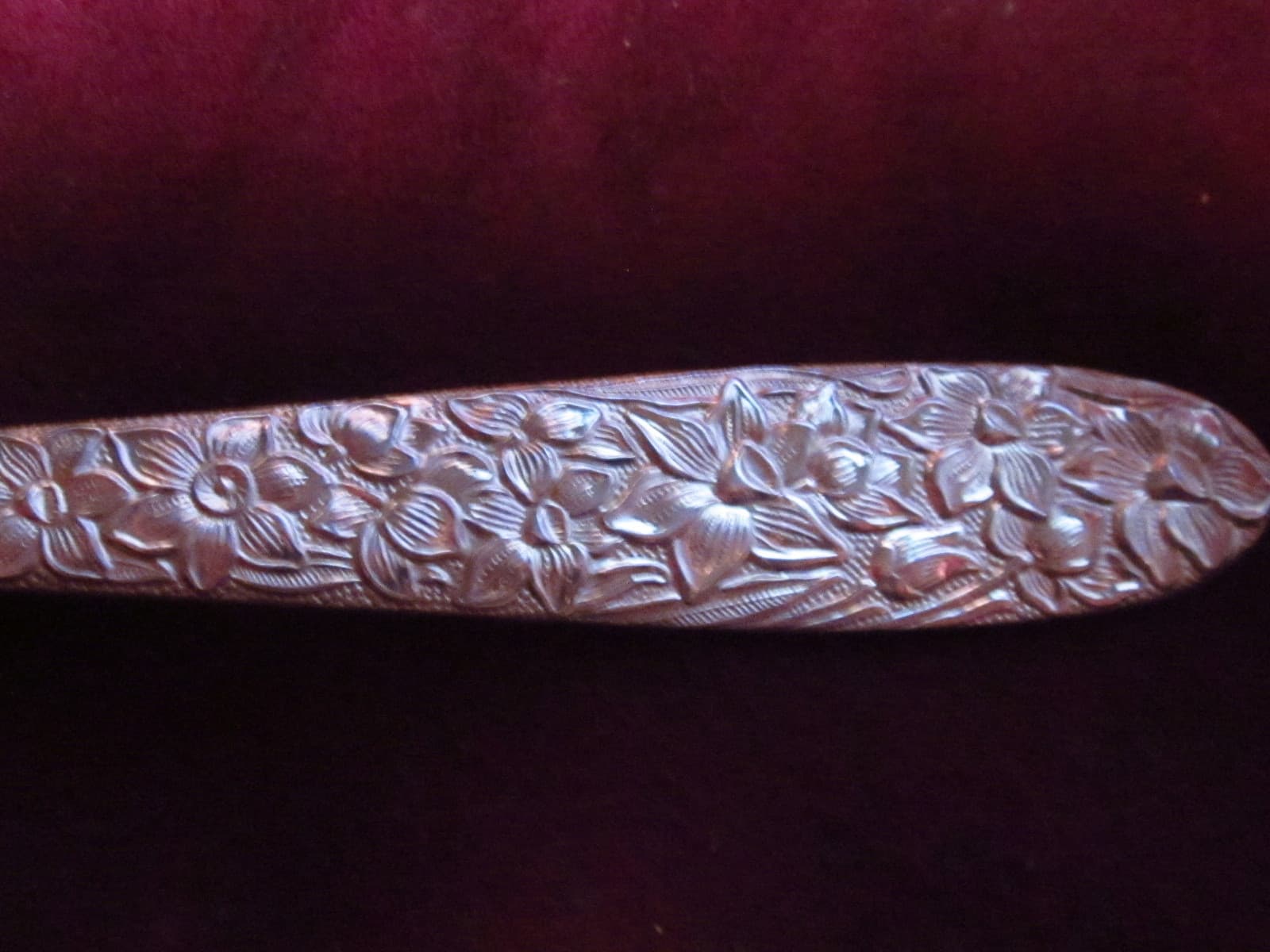  Silverplate National Silver Co. NARCISSUS ROUND BOWL SOUP SPOON 7" W/ Reverse  2