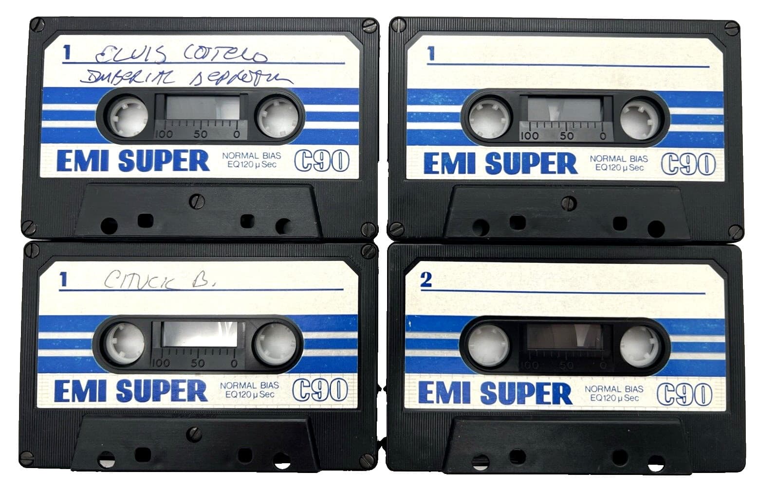 EMI SUPER C-90 TAPE LOT OF 8 AUDIO CASSETTE TAPES FERRIC TYPE 1 1970s 2