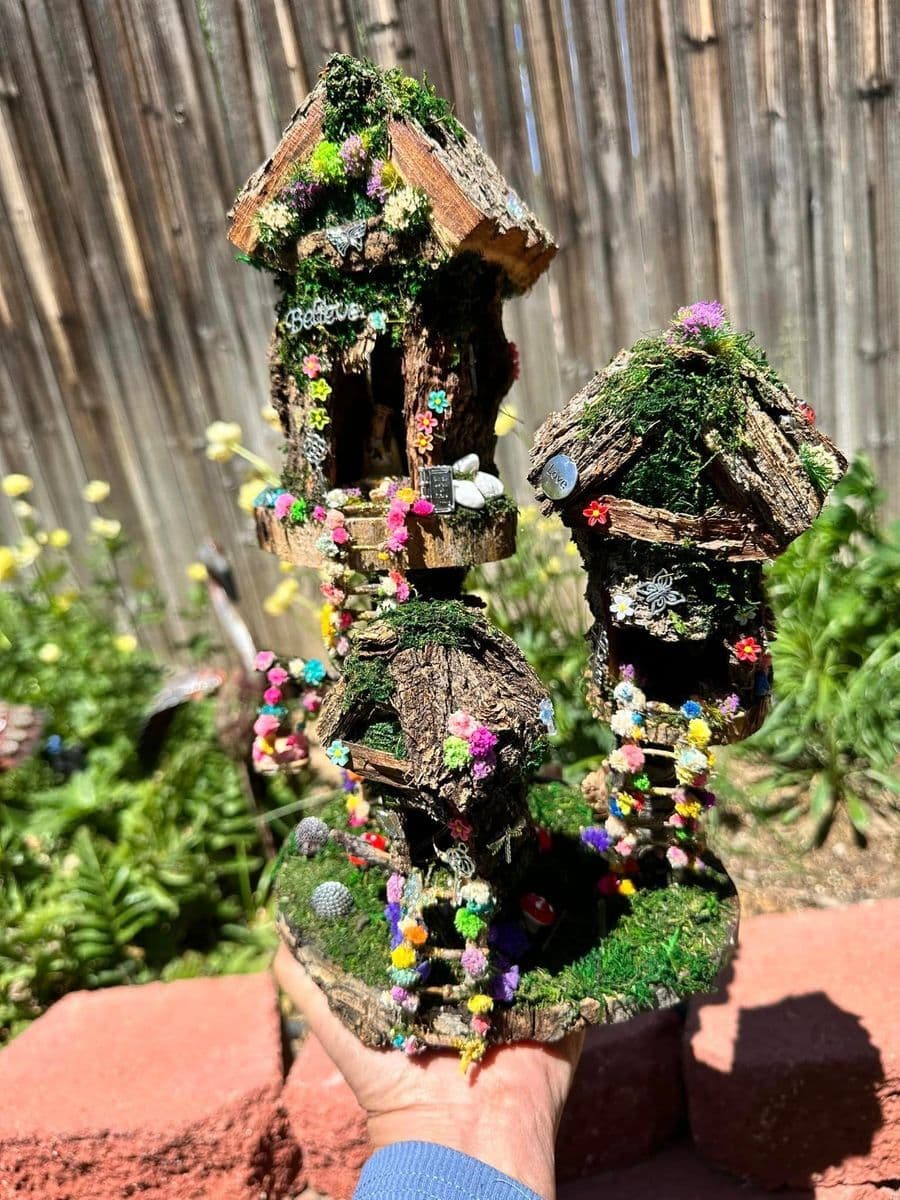 Fairy House For Little Girl Fully Decorated and Has Lights, Dollhouse, Garden 5