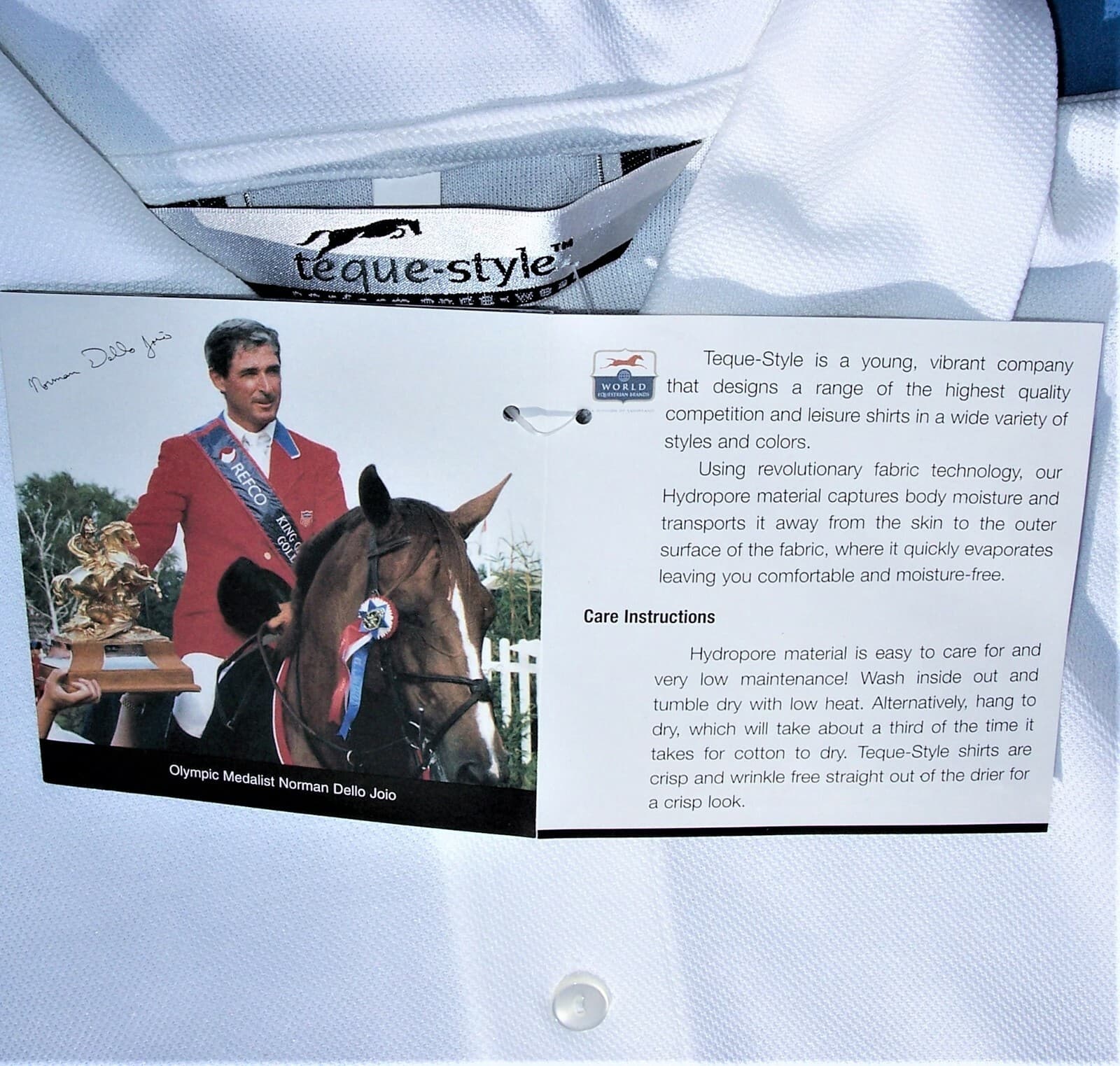 Teque-style Moisture Wicking Equine Golf Boat Sports Shirt XL Men Yardshirt #2 6