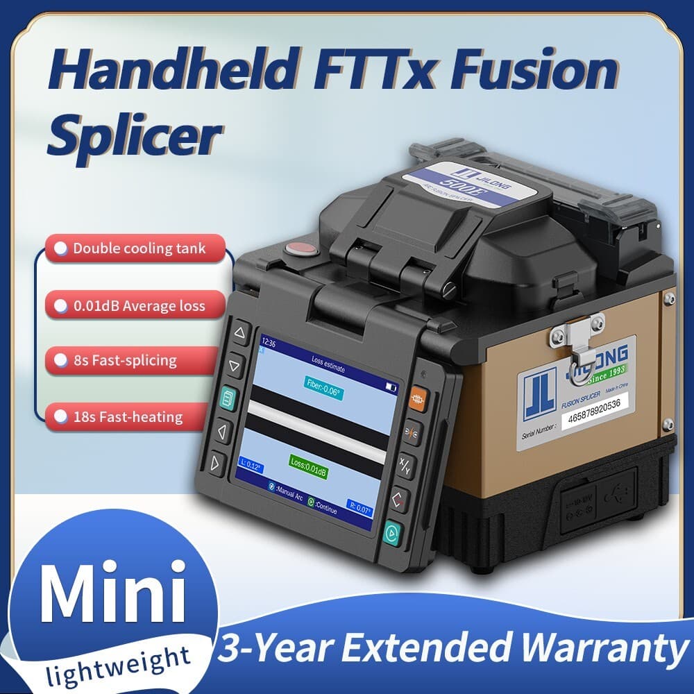 Jilong 500E FTTx Fiber Optic Fusion Splicer Support Active-Clad Alignment Splice 3