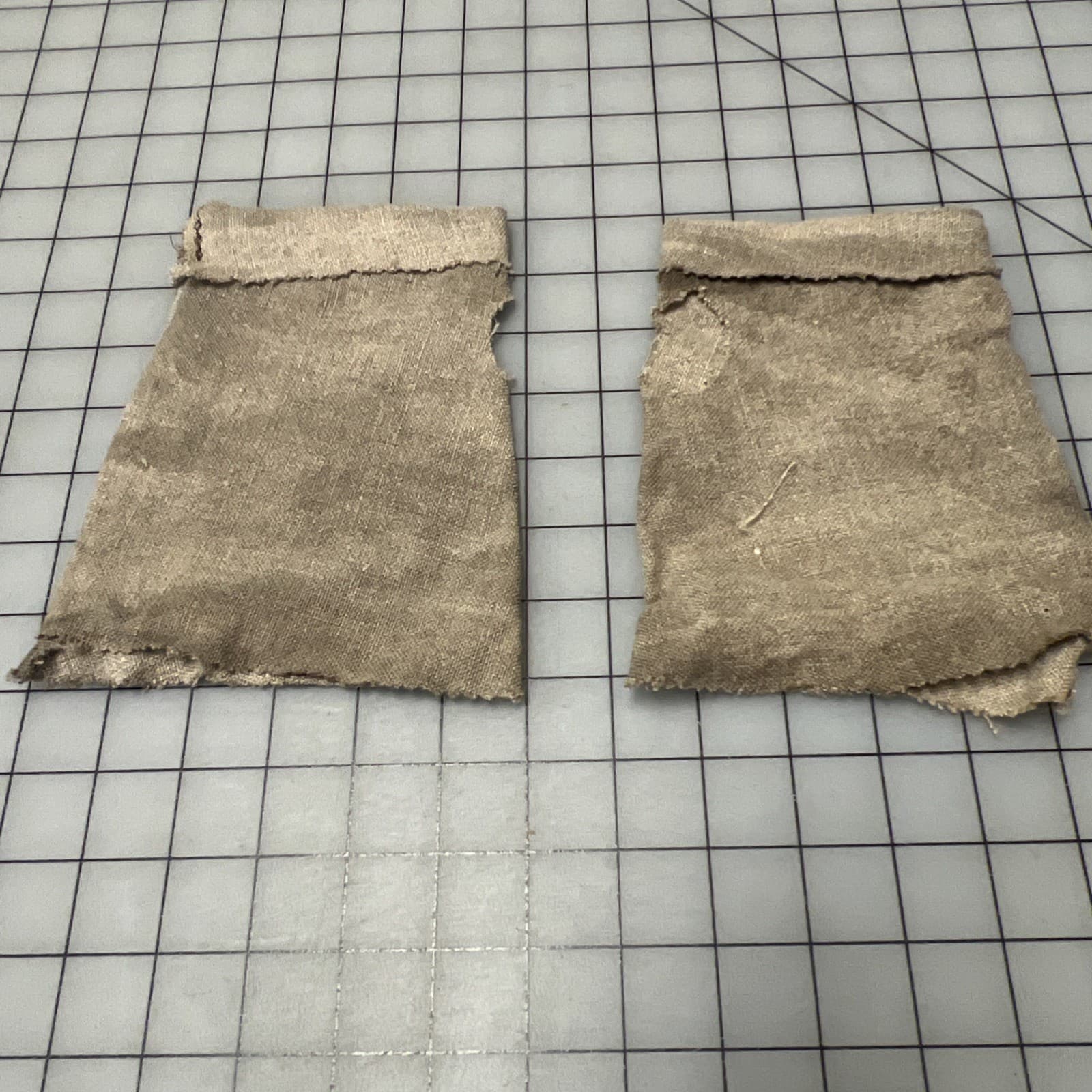 18th Century era Rough Fingerless Mitts out of Scraps, "Turn" TV Costume #138