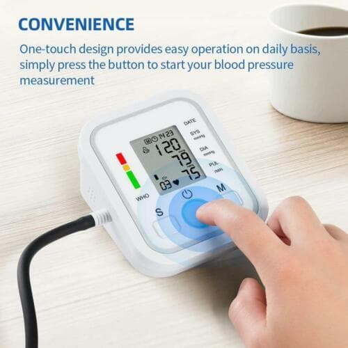 2024 Digital Automatic Blood Pressure Monitor Upper Arm BP Machine Heart Rate HP 4