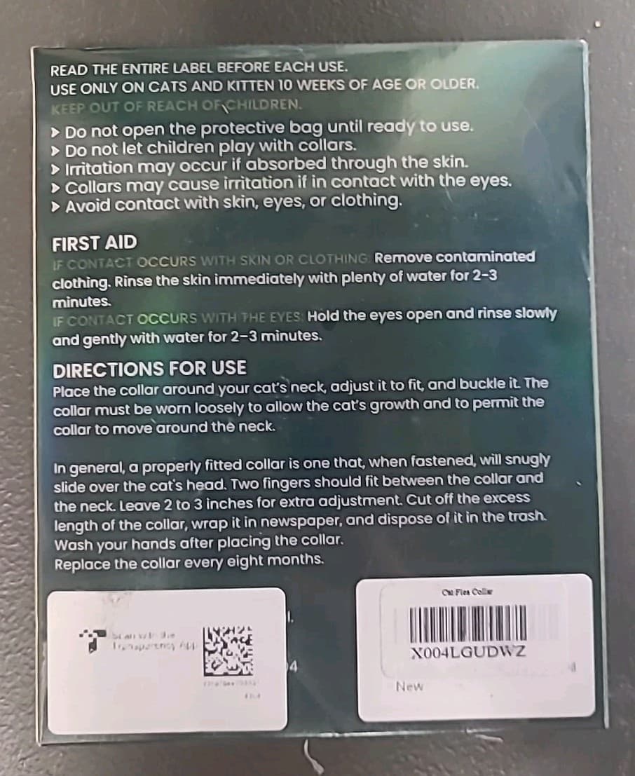 TriOak Flea & Trick Collar For Cats 4 Pack  32 Month Supply New Sealed 2