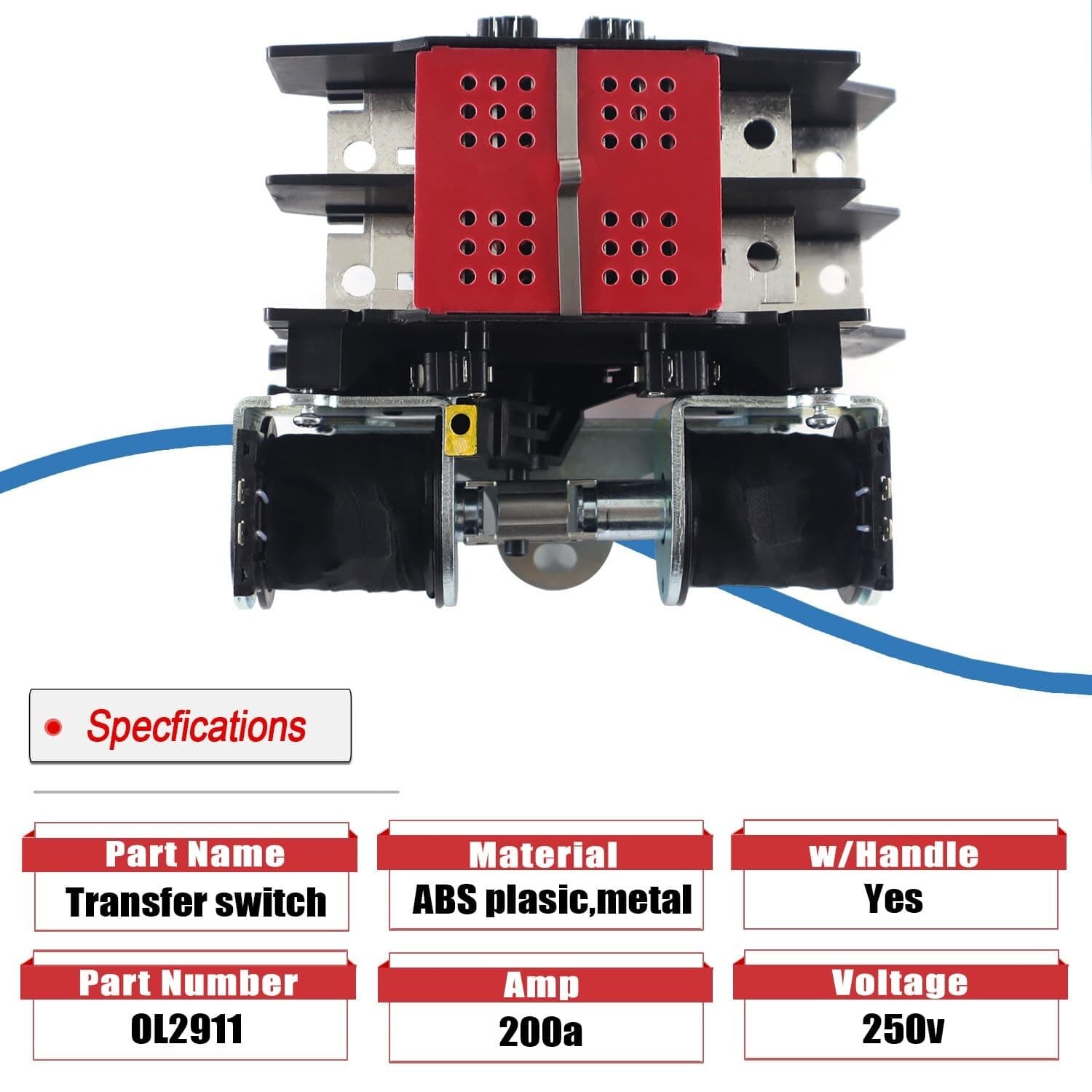 0L2911 200A Automatic Transfer Switch with Handle For Generac 200 Amp 2P 250V 3