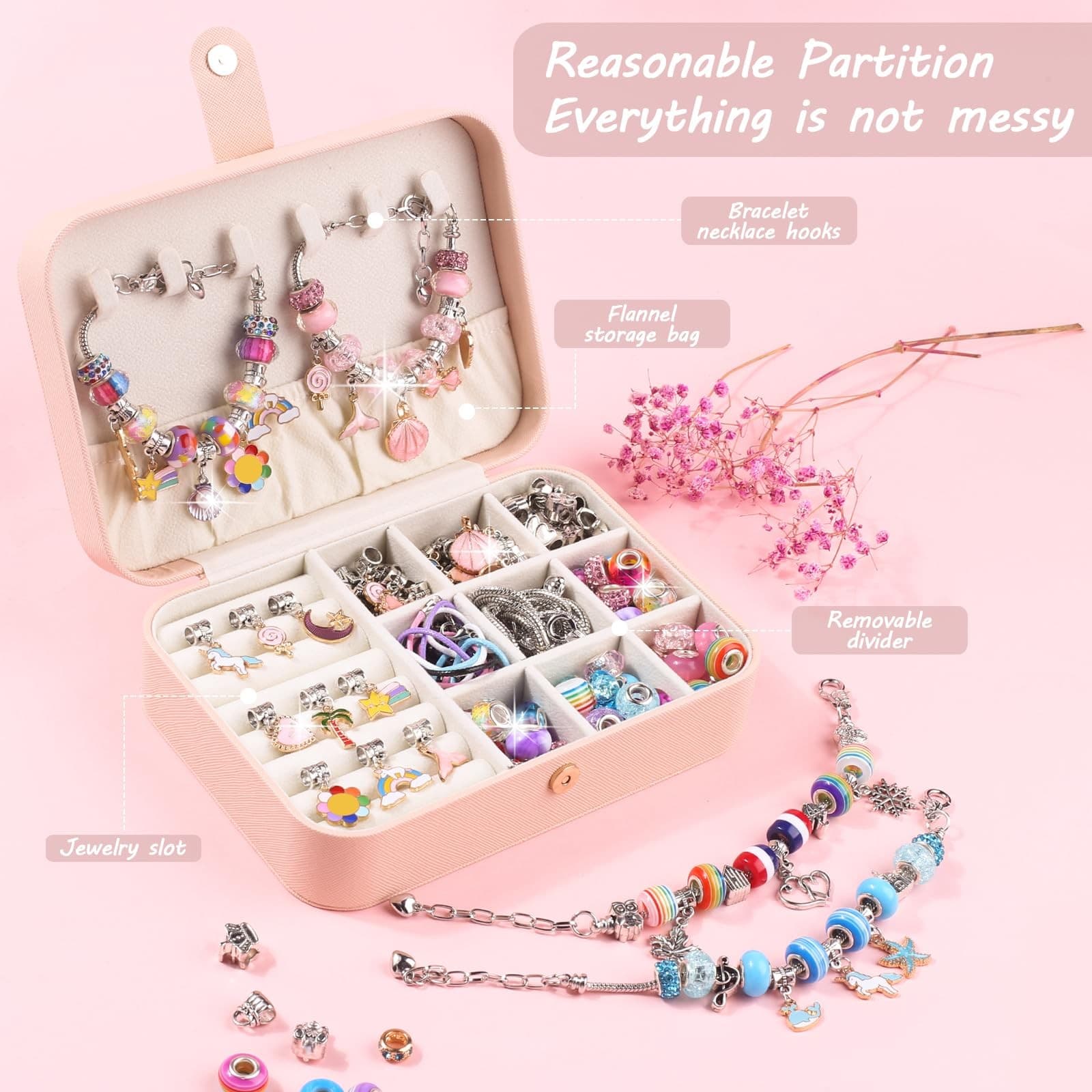 UFU Charm Bracelet Making Kit -120Pcs DIY Jewelry Making Kit, Mermaid Gifts ... 3