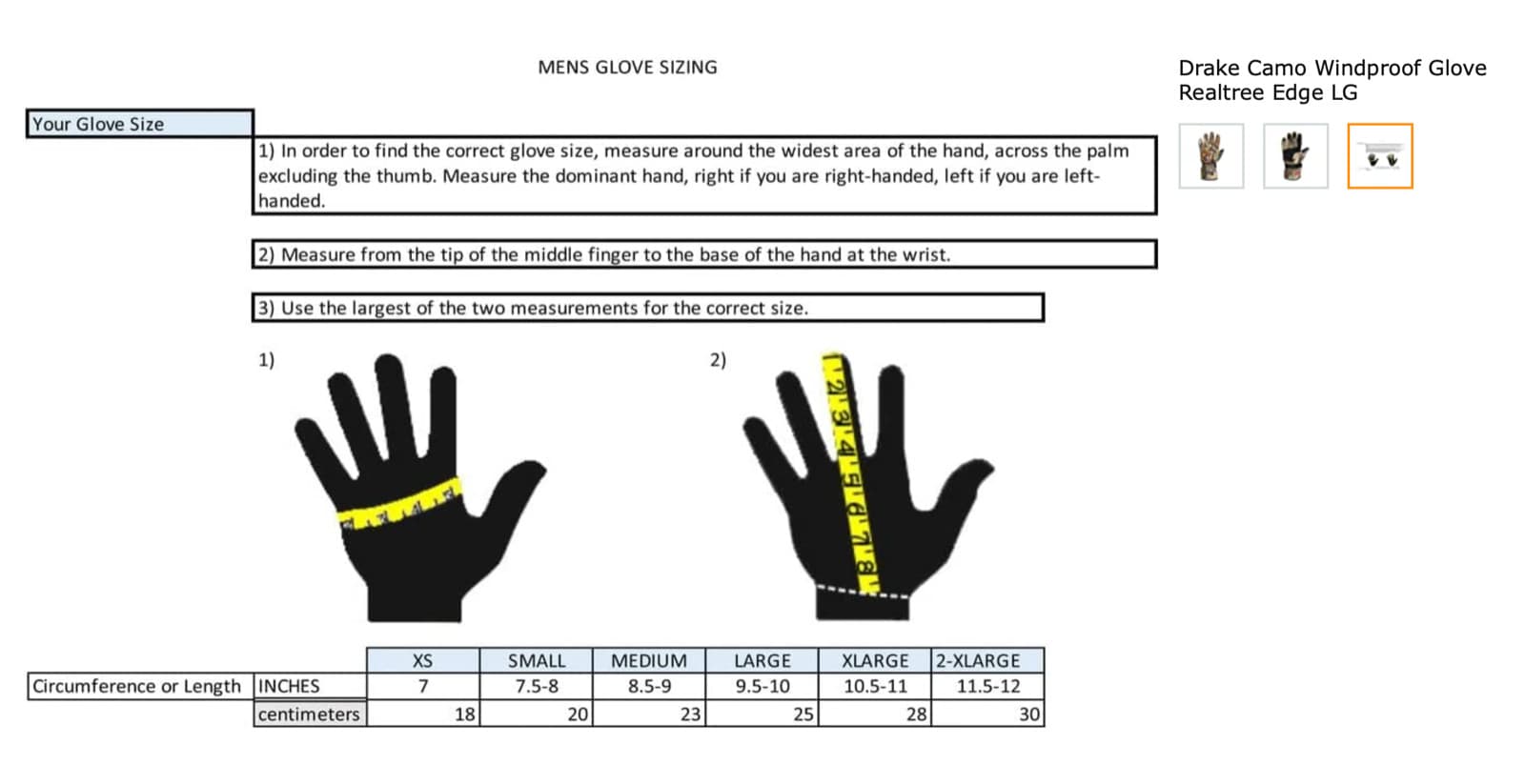 Drake Waterfowl Gloves Non Typical MST Windstopper 180 G. Fleece W/Goretex 3