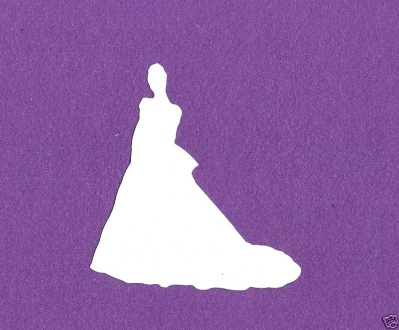 BRIDE wedding die cuts scrapbook cards