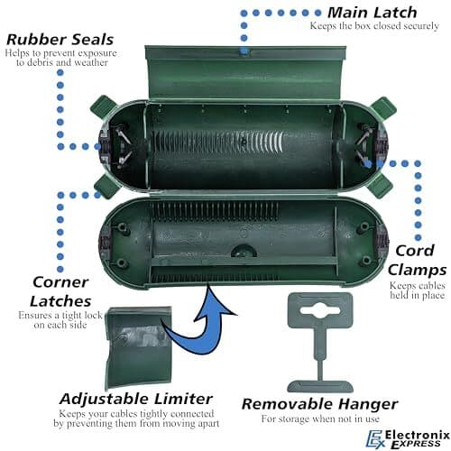 Weatherproof Electrical Extension Cord Cover, Splashproof Outdoor Enclosure 4
