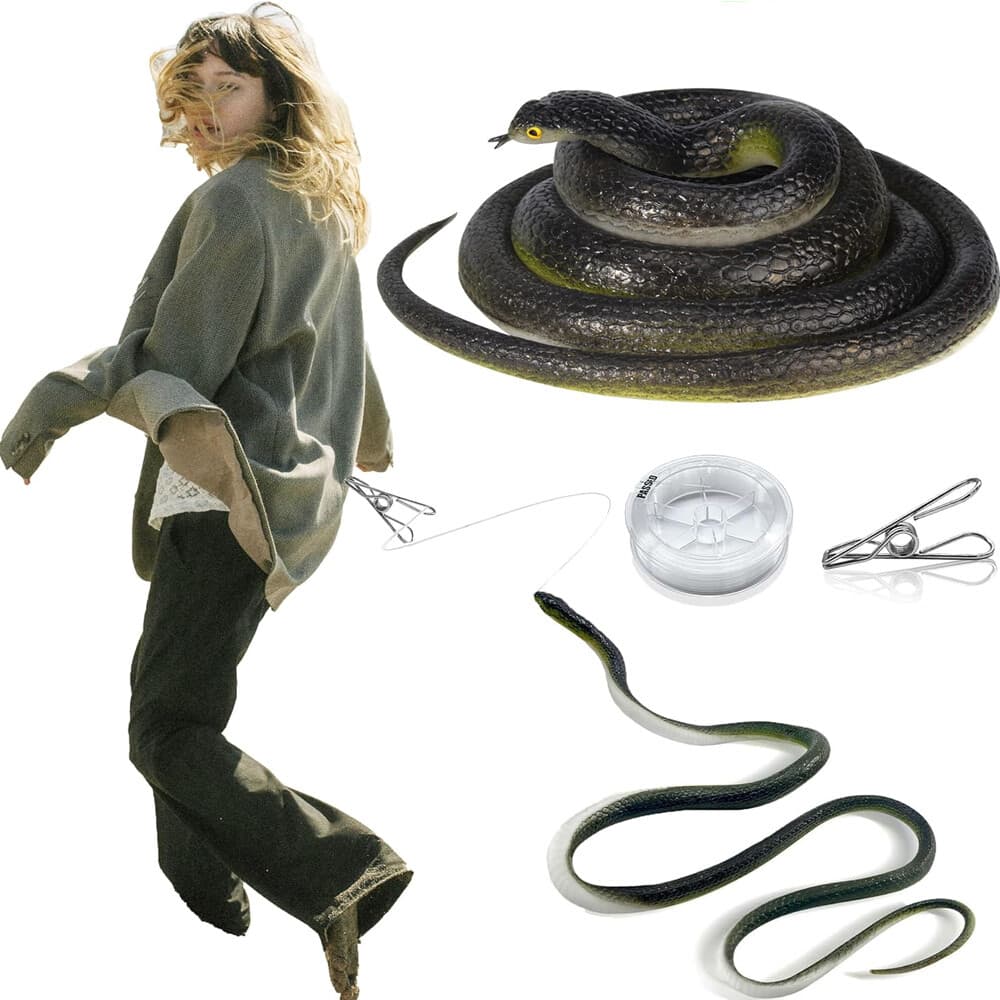 Snake Prank With String Clip,Snake On A String Prank That Catch People Prank Toy 2