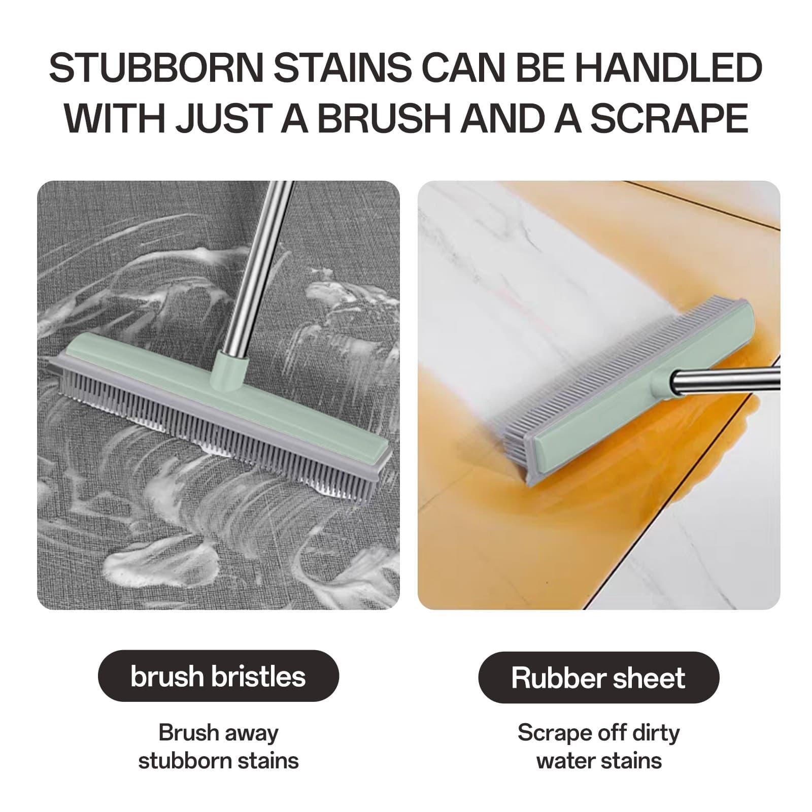 Pet Hair Removal Rubber Broom + Reusable Electrostatic Pet Hair Removal Glove 5