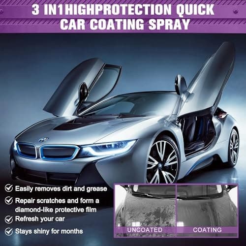  3 in 1 High Protection Quick Car Coating Spray, 3PCS Car Scratch Nano Repair  3