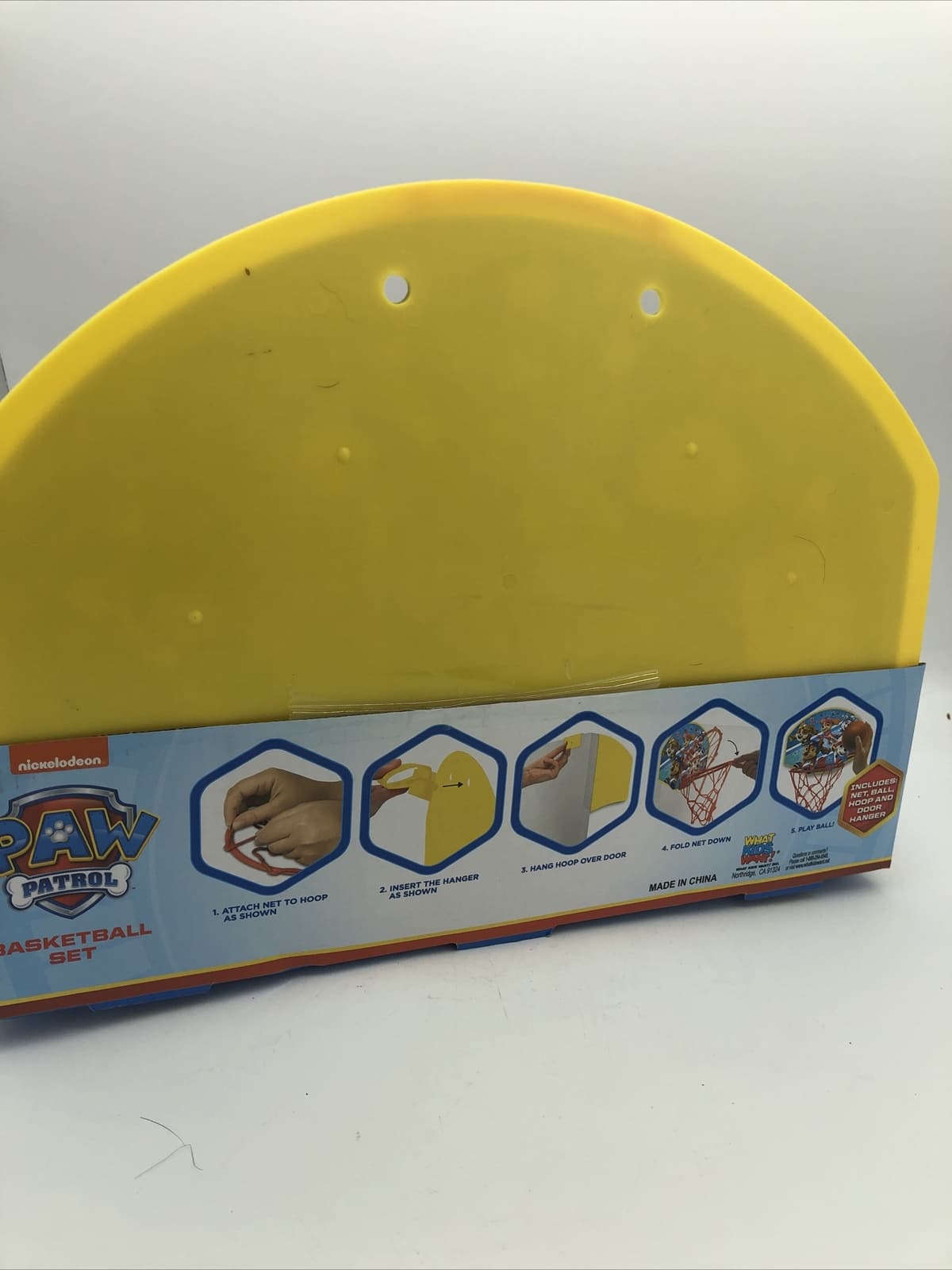 Paw Patrol Basketball Set Nickelodeon Includes Net Ball Hoop & Door Hanger New  2