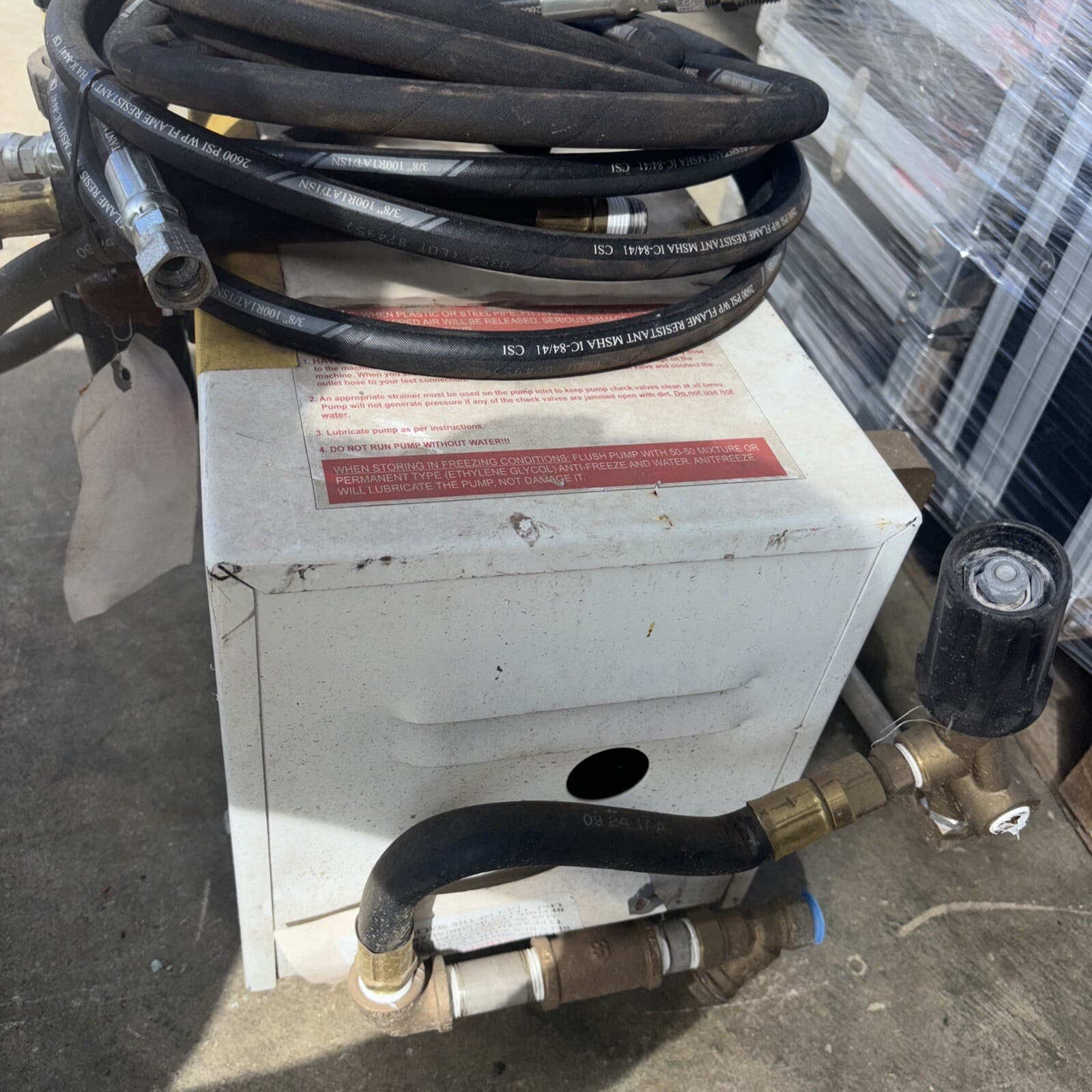 GENERAL PUMP HYDRO TEST HYDROSTATIC TESTER AR1.5-1000 PNEUMATIC 1000 PSI 3