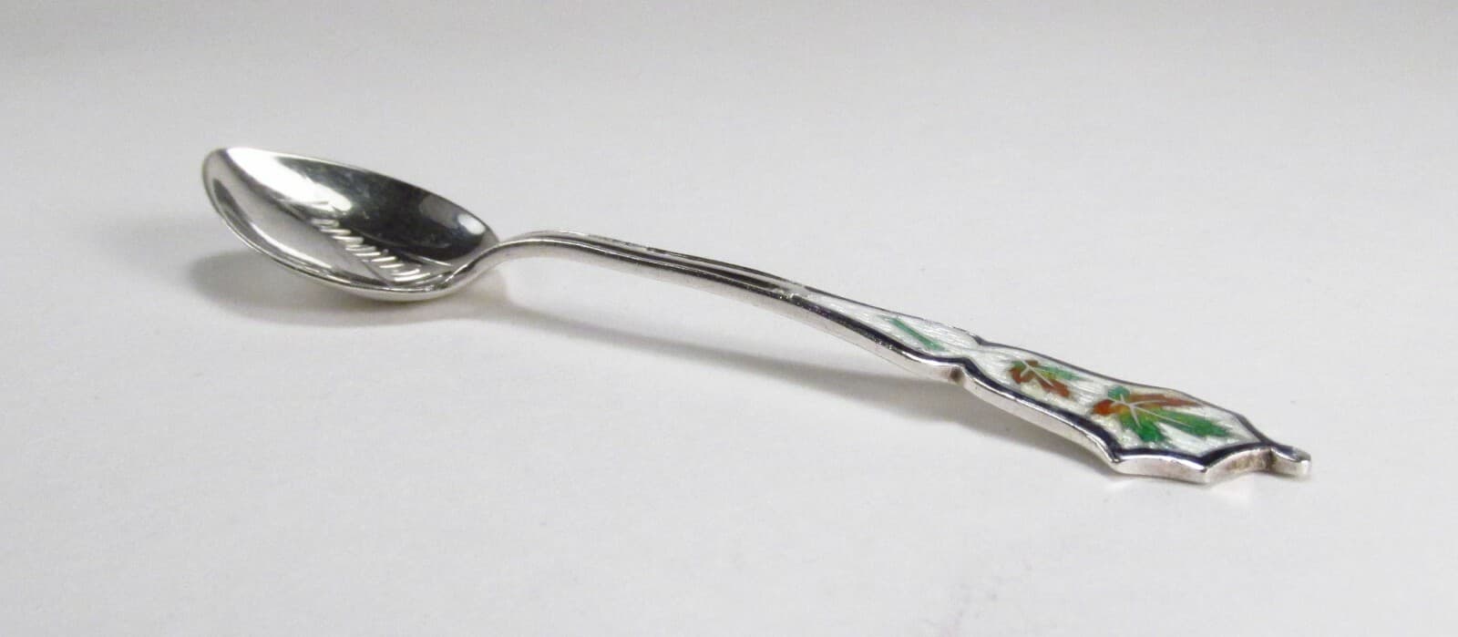 Vintage C. Lamond Fils Edmonton Canada Sterling Silver Enamel Souvenir Spoon 2