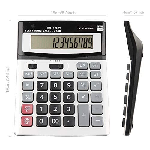 Large Electronic Calculator Counter Solar & Battery Financial Calculator x 1 3
