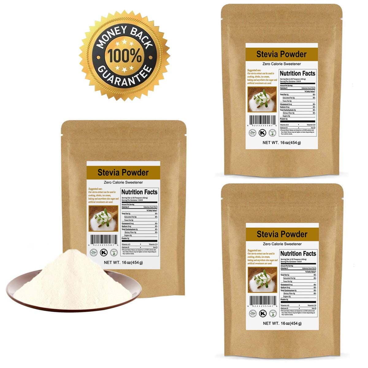 Nature Stevia Powder Extract Natural Sweetener Sugar Substitute Zero Calorie