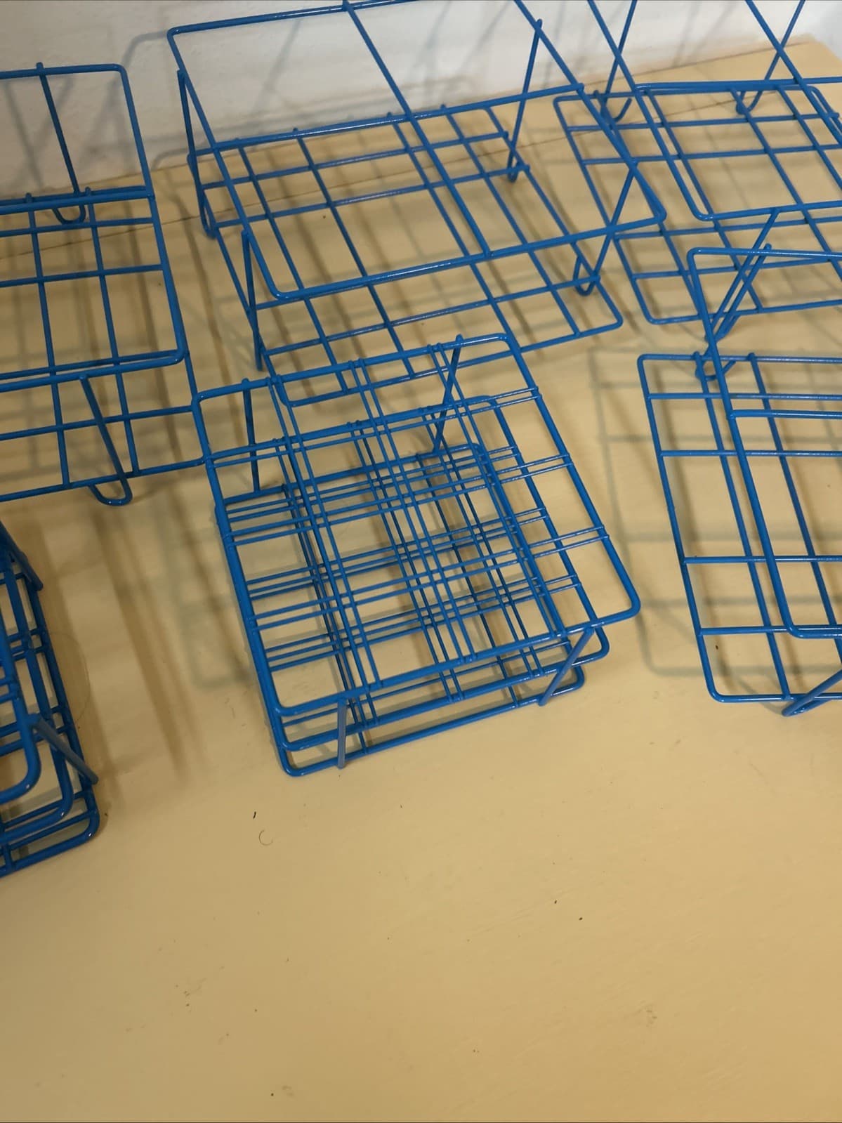 BEL-ART Blue Epoxy-Coated Wire Test Tube Rack  Lot Of 7 6