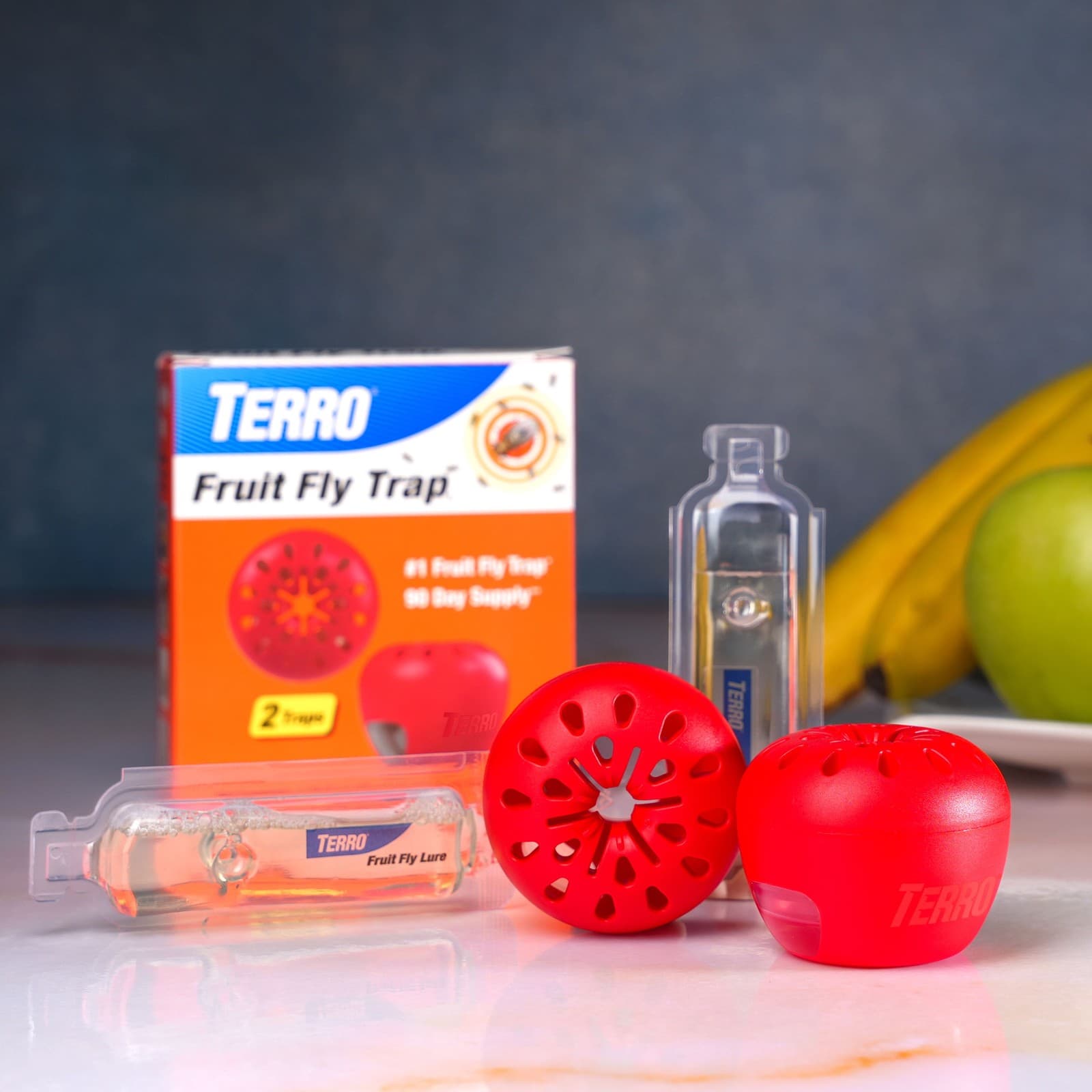 TERRO Fruit Fly Trap, Read-to-use 2 Pack Each trap lasts for up to 45 days 3