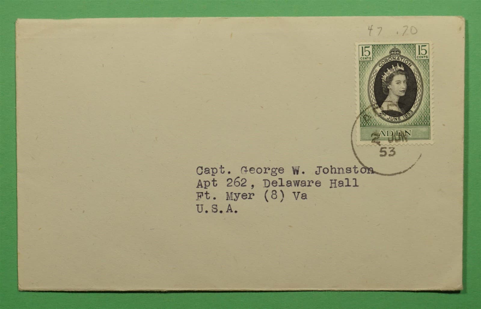 DR WHO 1953 ADEN FDC QEII CORONATION w6975