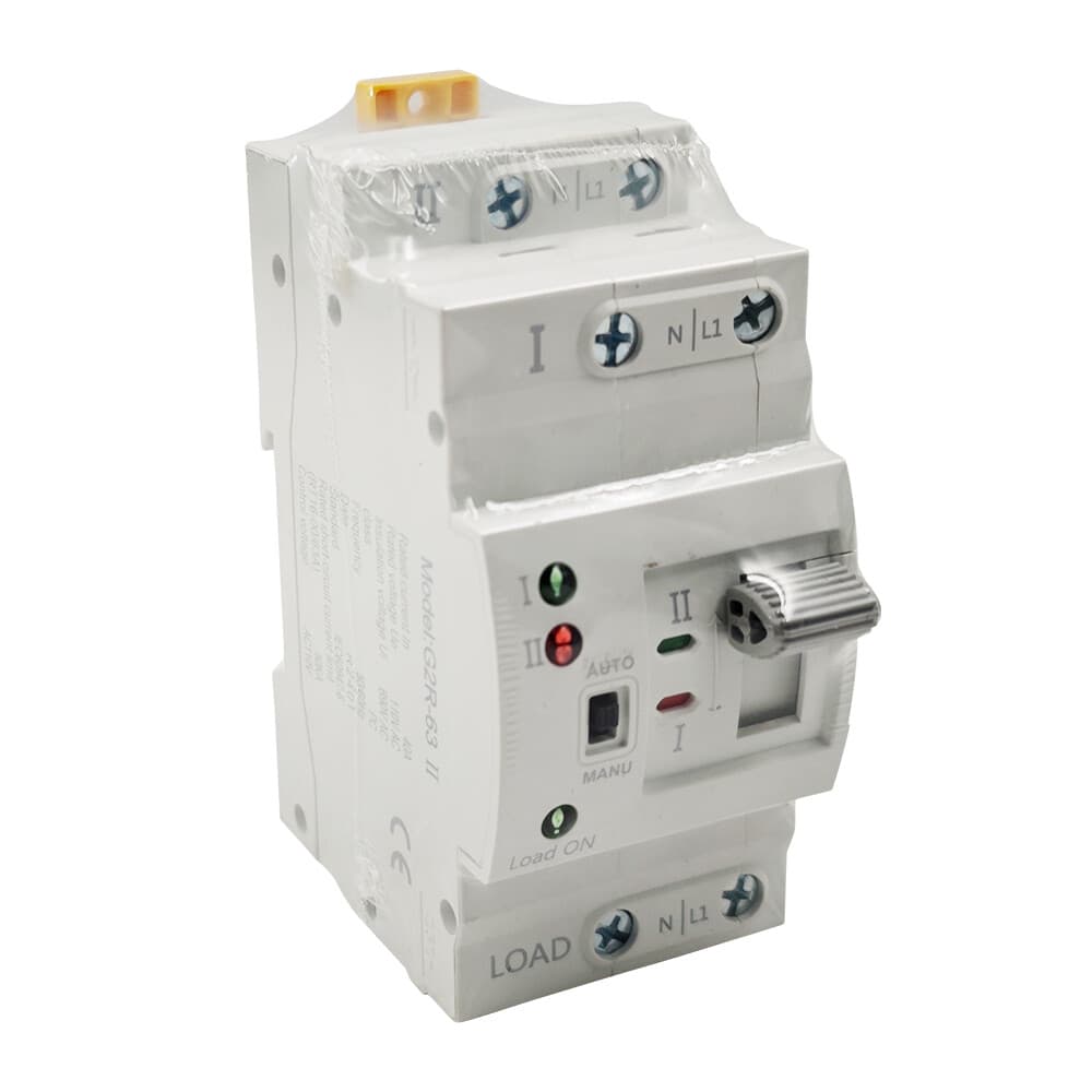 Mini Dual Power Automatic Transfer Switch Grid to Alternator 2P 40A 110V NEW 3